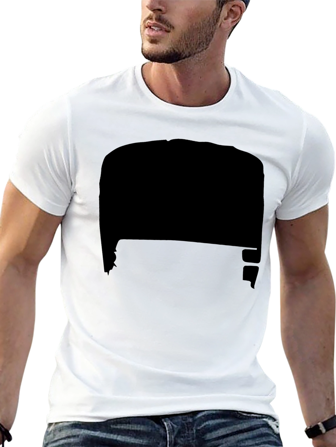 Funny Black Silhouette Graphic T-Shirt