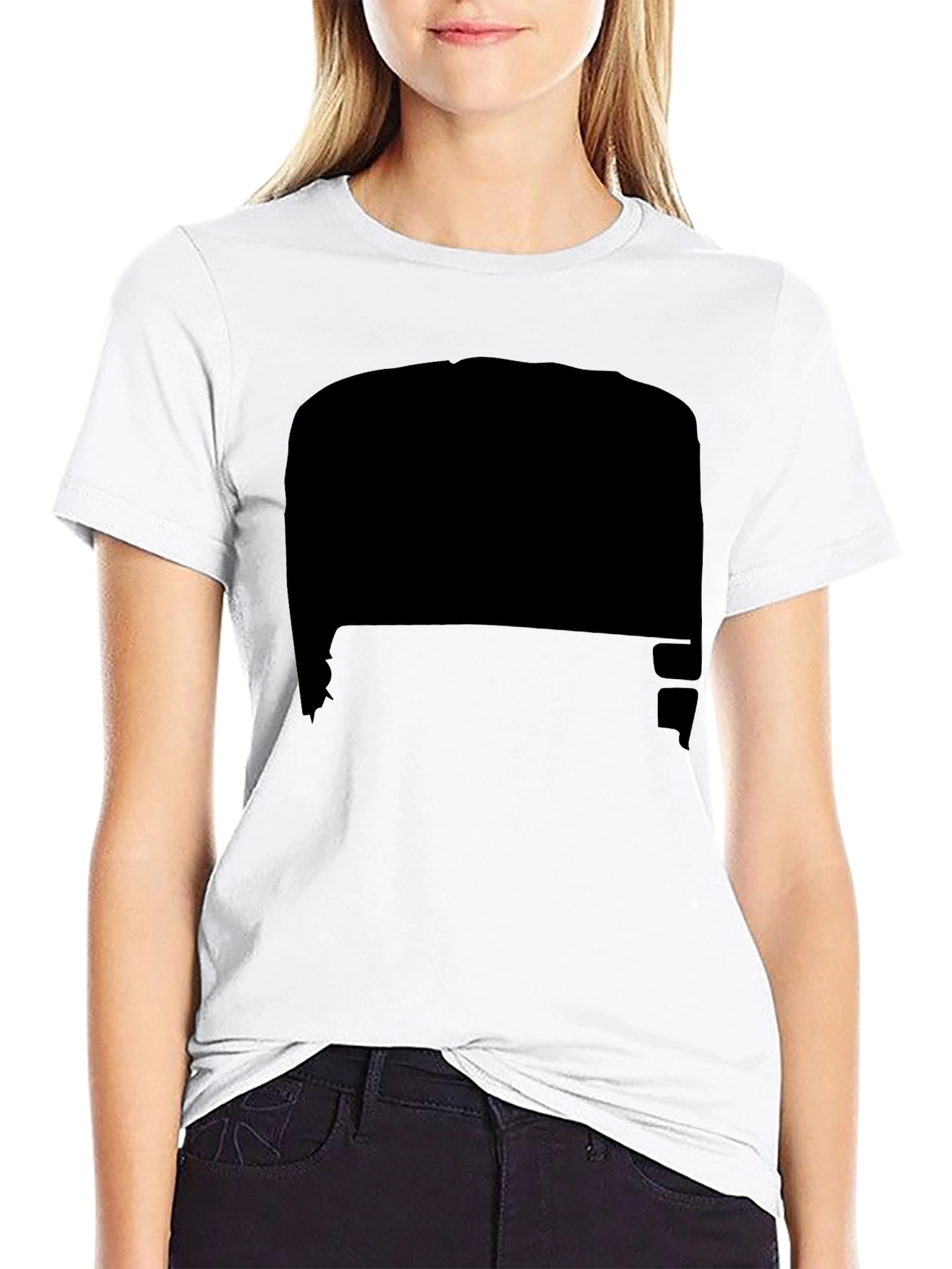 Funny Black Silhouette Graphic T-Shirt