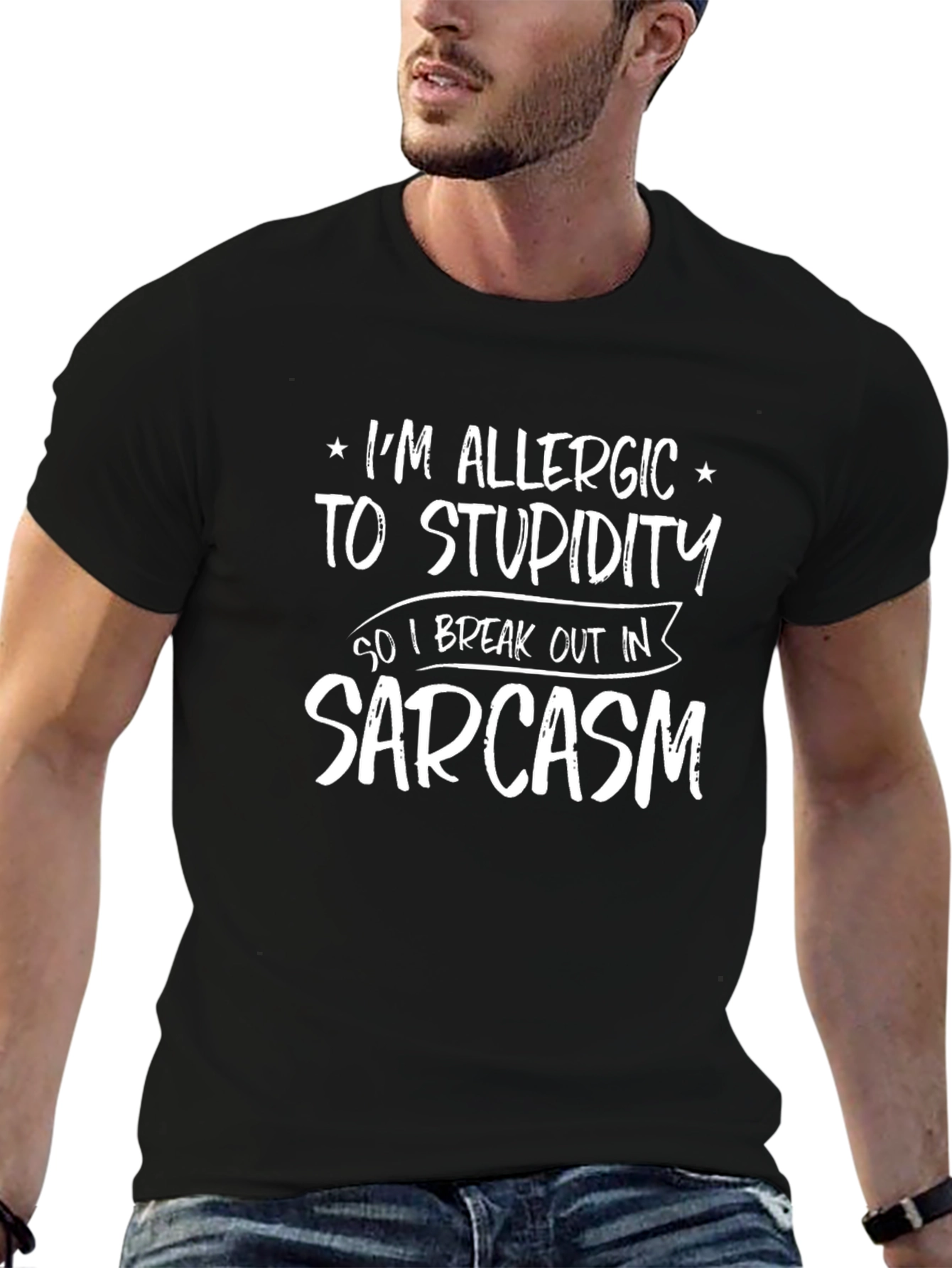 Allergic to Stupidity Sarcasm Graphic Tee