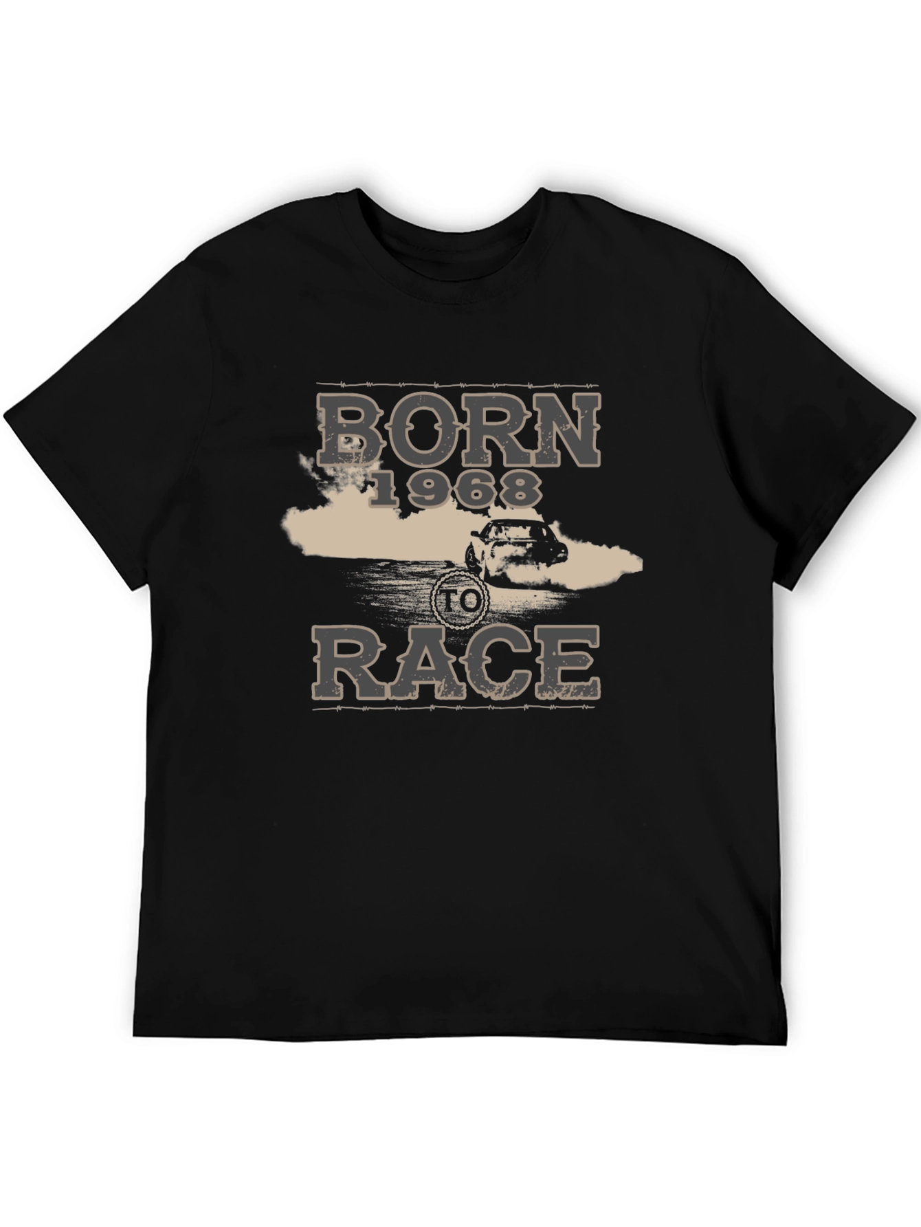 Born 1968 to Race Black Graphic T-Shirt