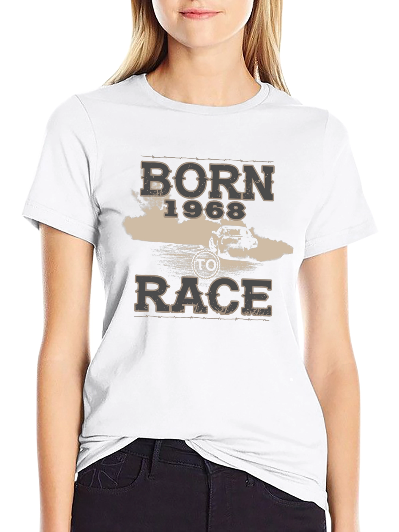 Born 1968 to Race Black Graphic T-Shirt