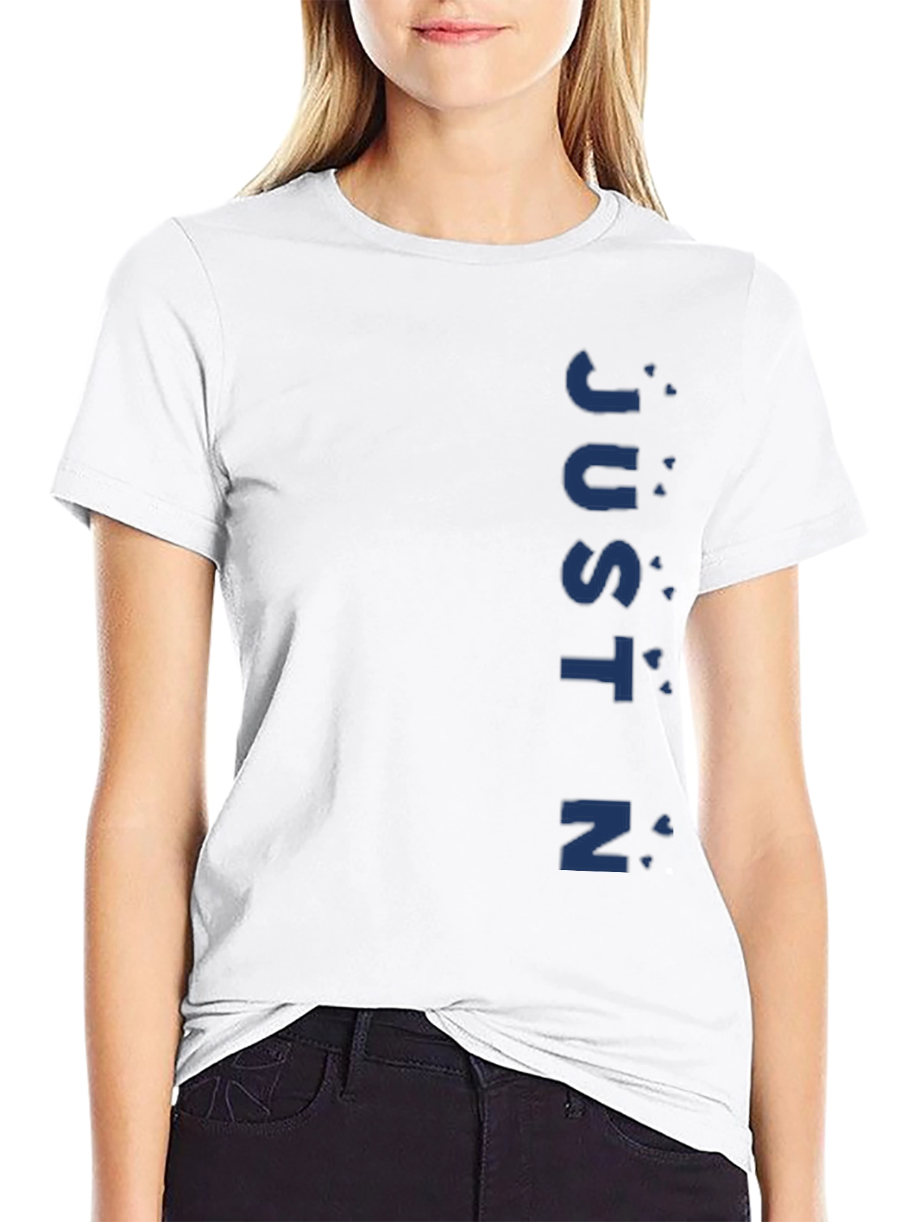 Mens Black T-Shirt - JUSTIN Graphic Tee