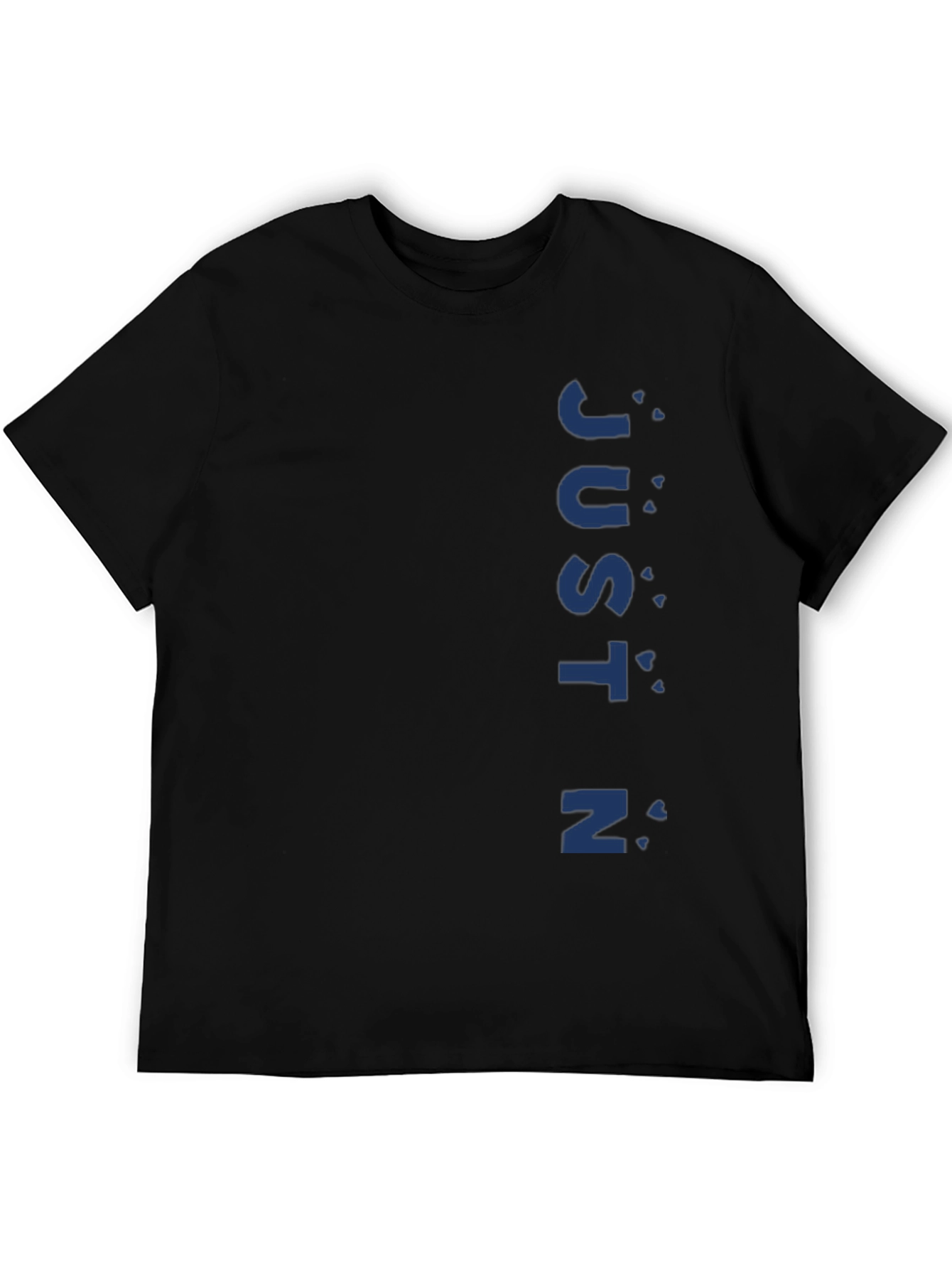 Mens Black T-Shirt - JUSTIN Graphic Tee