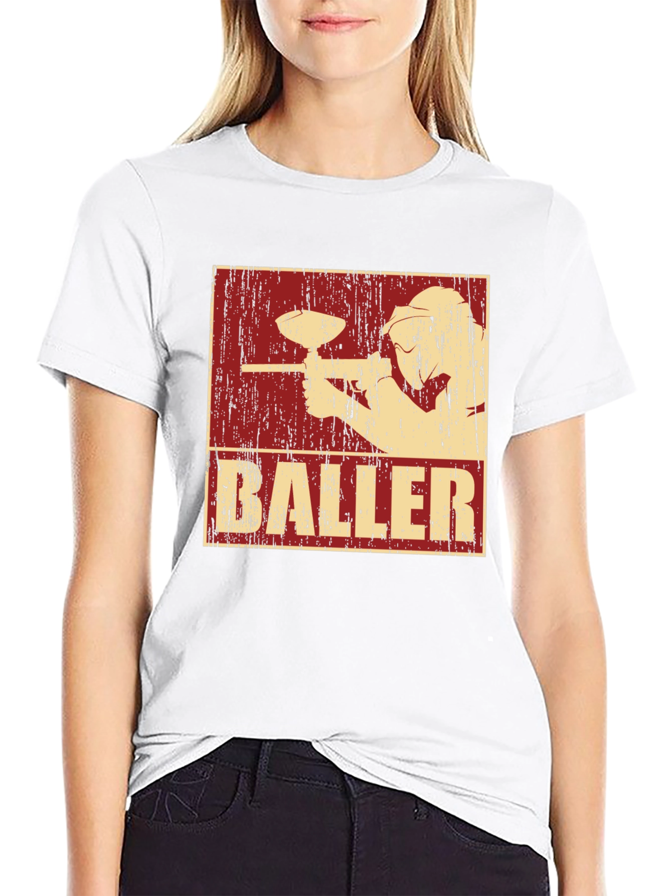 Baller Paintball T-Shirt - Black Cotton Graphic Tee