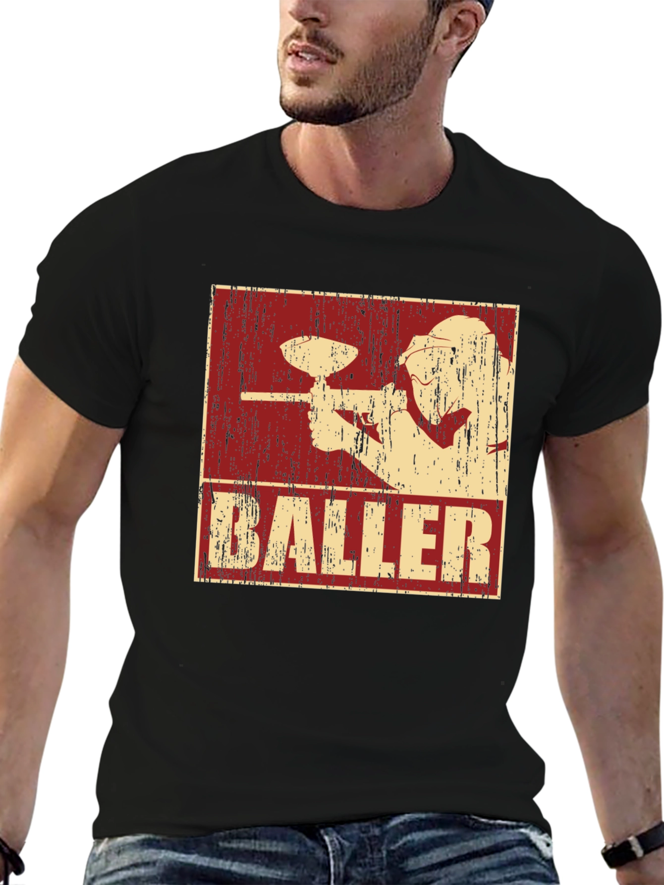 Baller Paintball T-Shirt - Black Cotton Graphic Tee