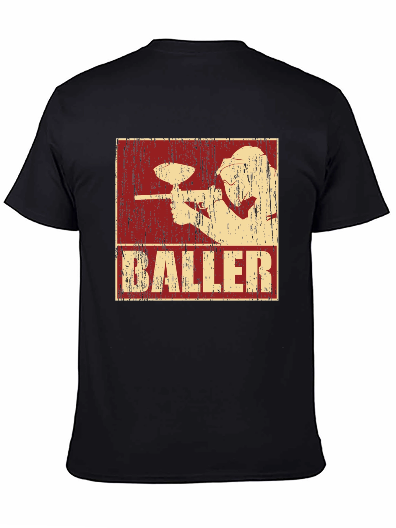 Baller Paintball T-Shirt - Black Cotton Graphic Tee