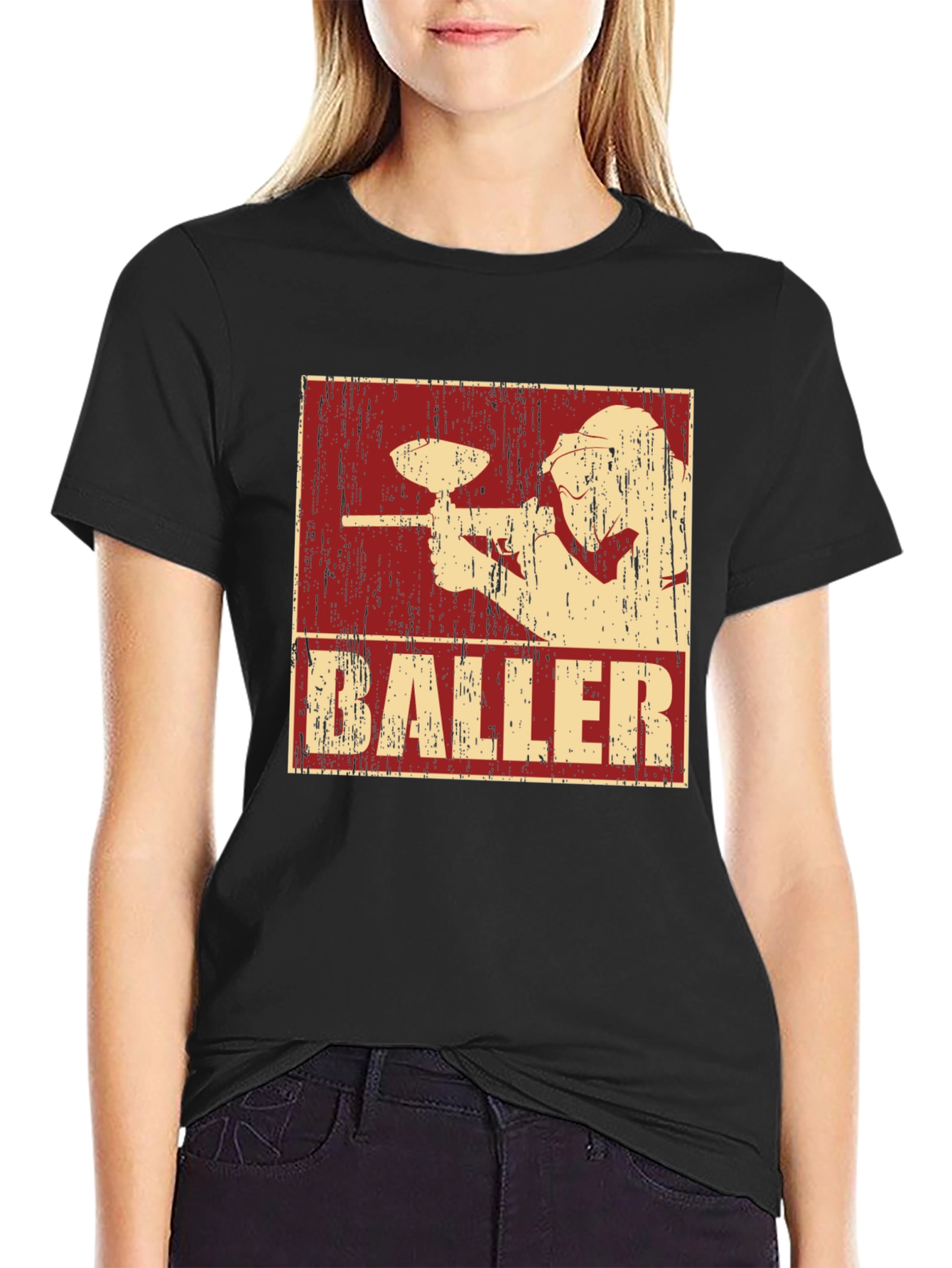 Baller Paintball T-Shirt - Black Cotton Graphic Tee