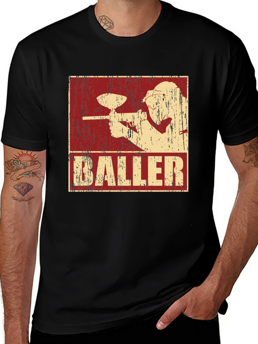 Baller Paintball T-Shirt - Black Cotton Graphic Tee