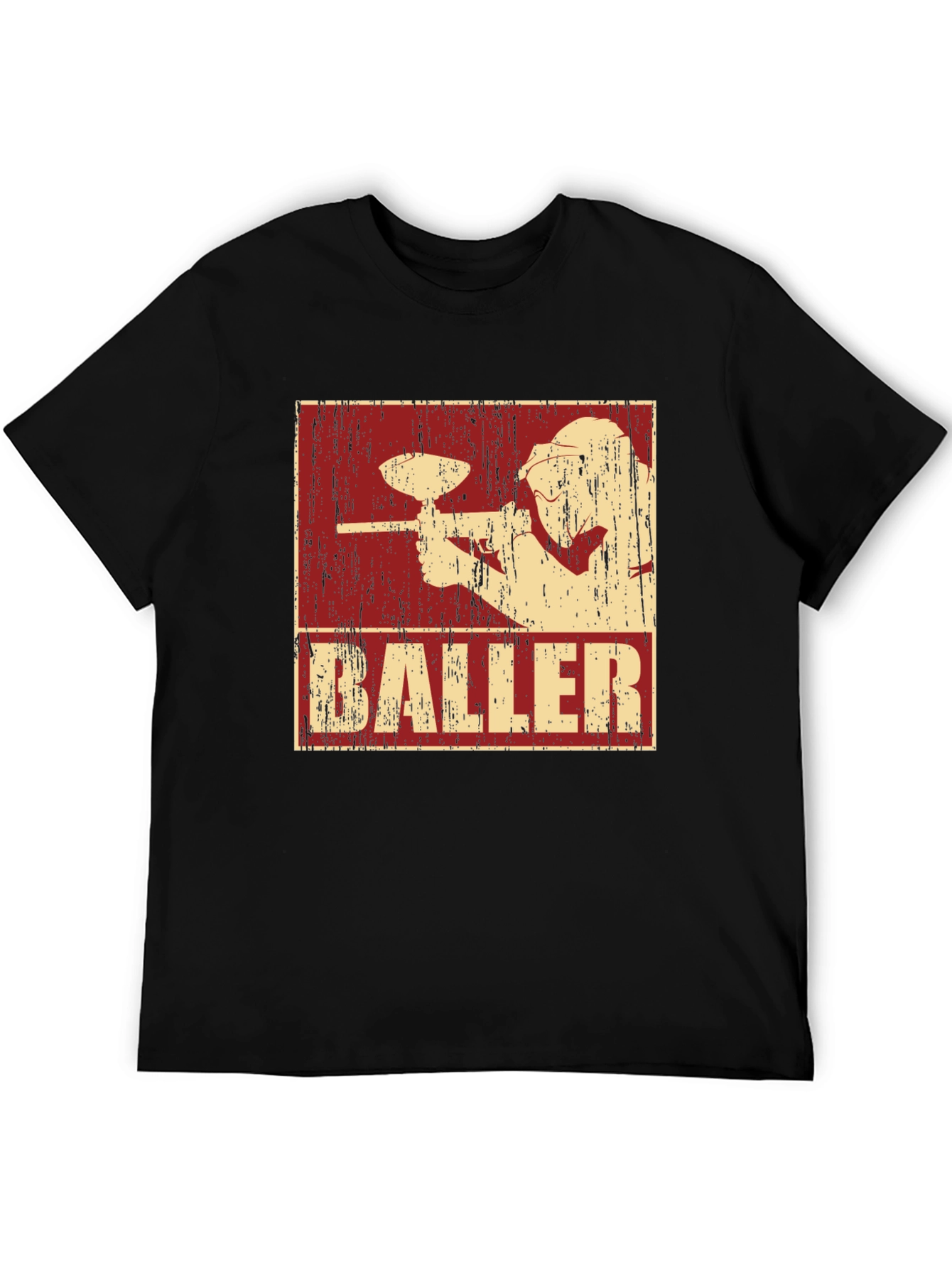 Baller Paintball T-Shirt - Black Cotton Graphic Tee