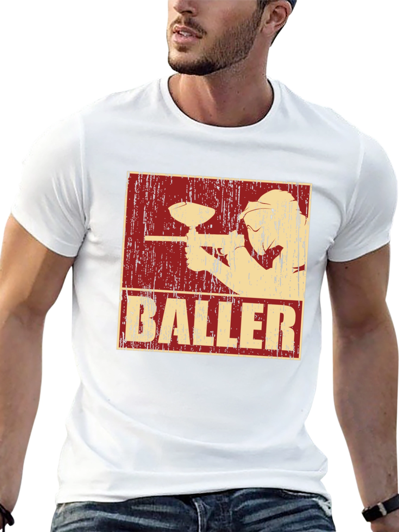 Baller Paintball T-Shirt - Black Cotton Graphic Tee