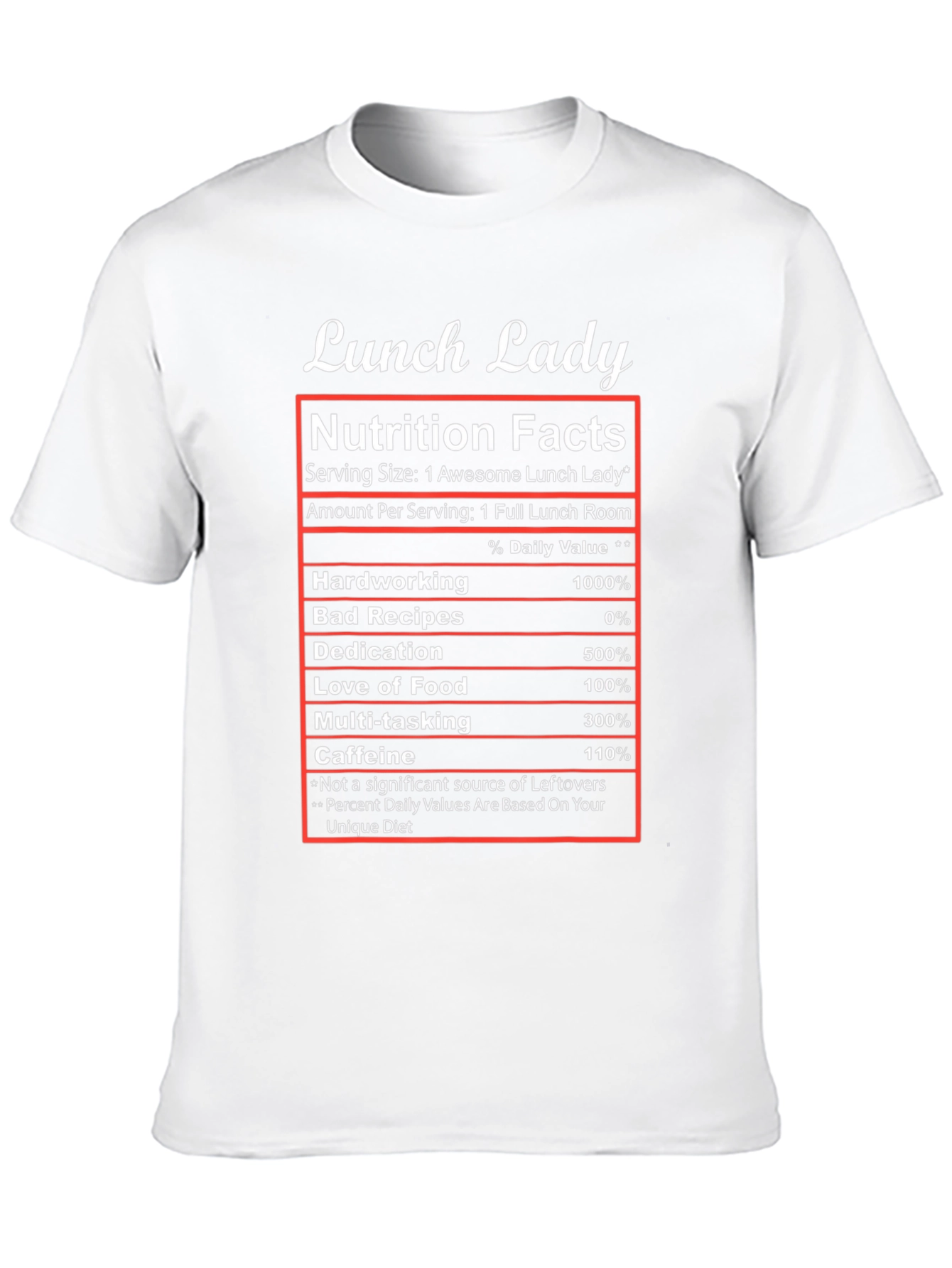 Lunch Lady Nutrition Facts T-Shirt