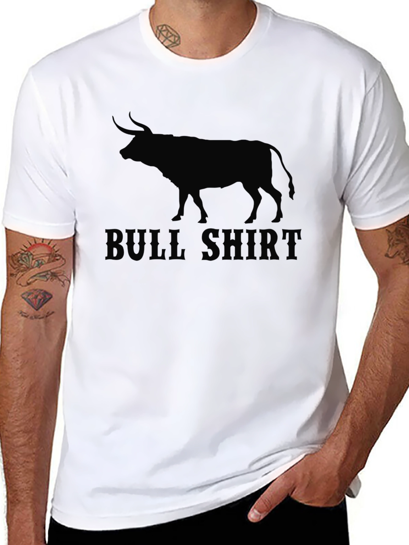Bull Shirt Graphic Tee - Mens Black T-Shirt