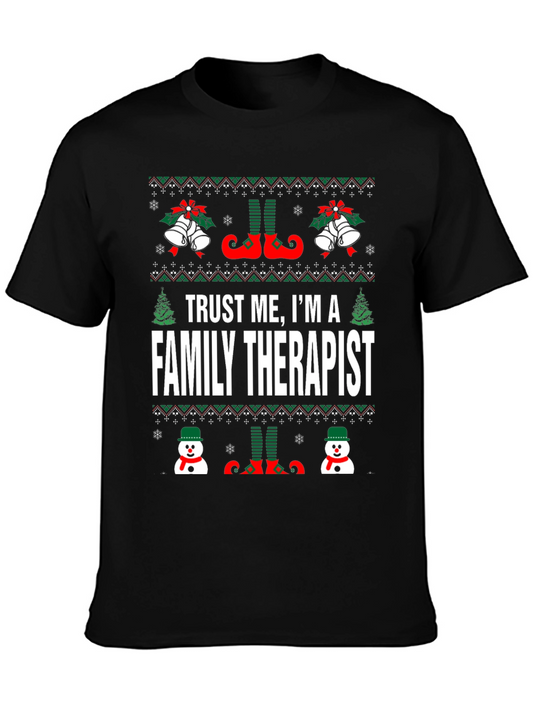 Trust Me Im a Family Therapist Christmas T-Shirt