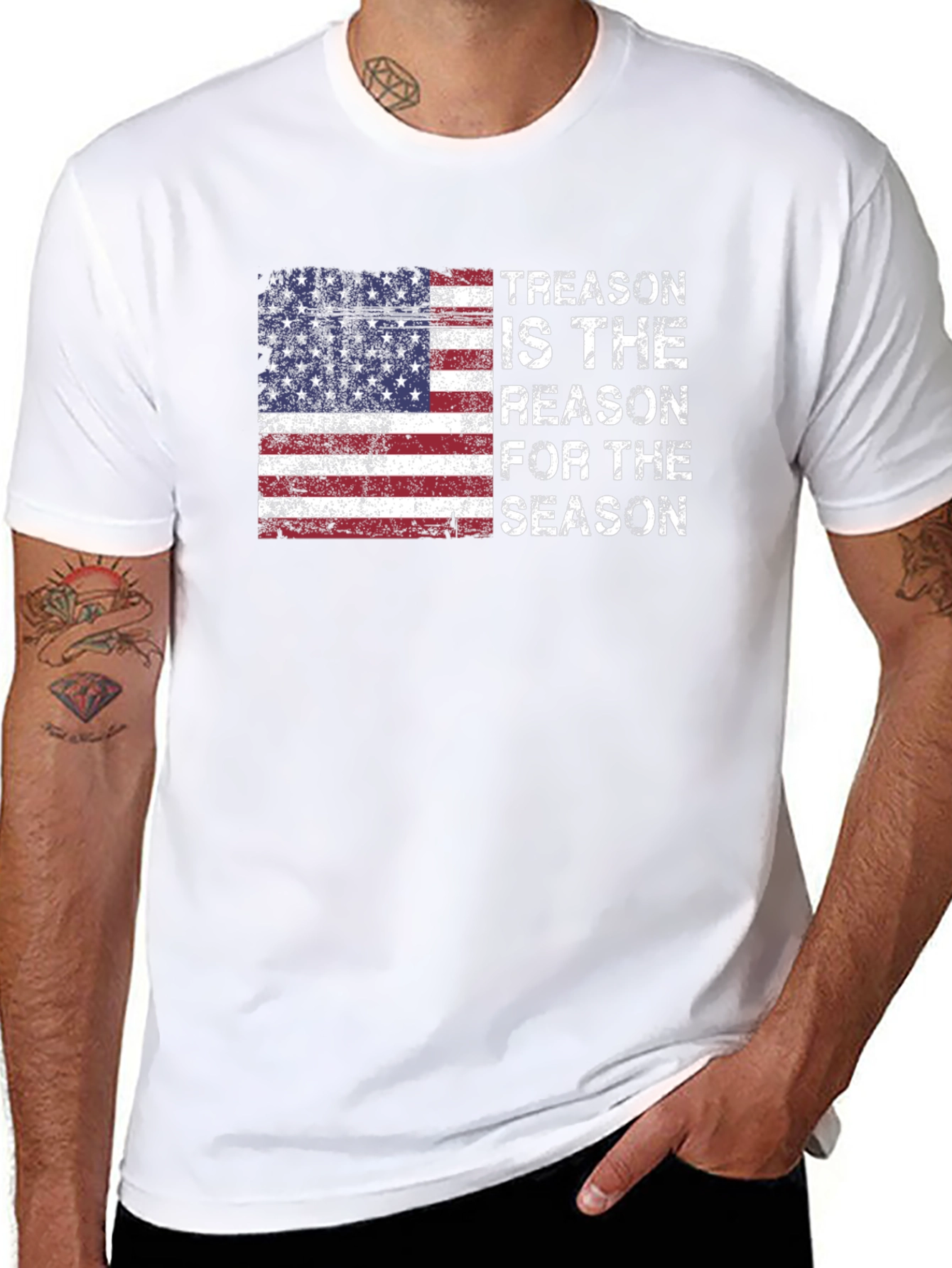 Treason Season USA Flag Graphic T-Shirt