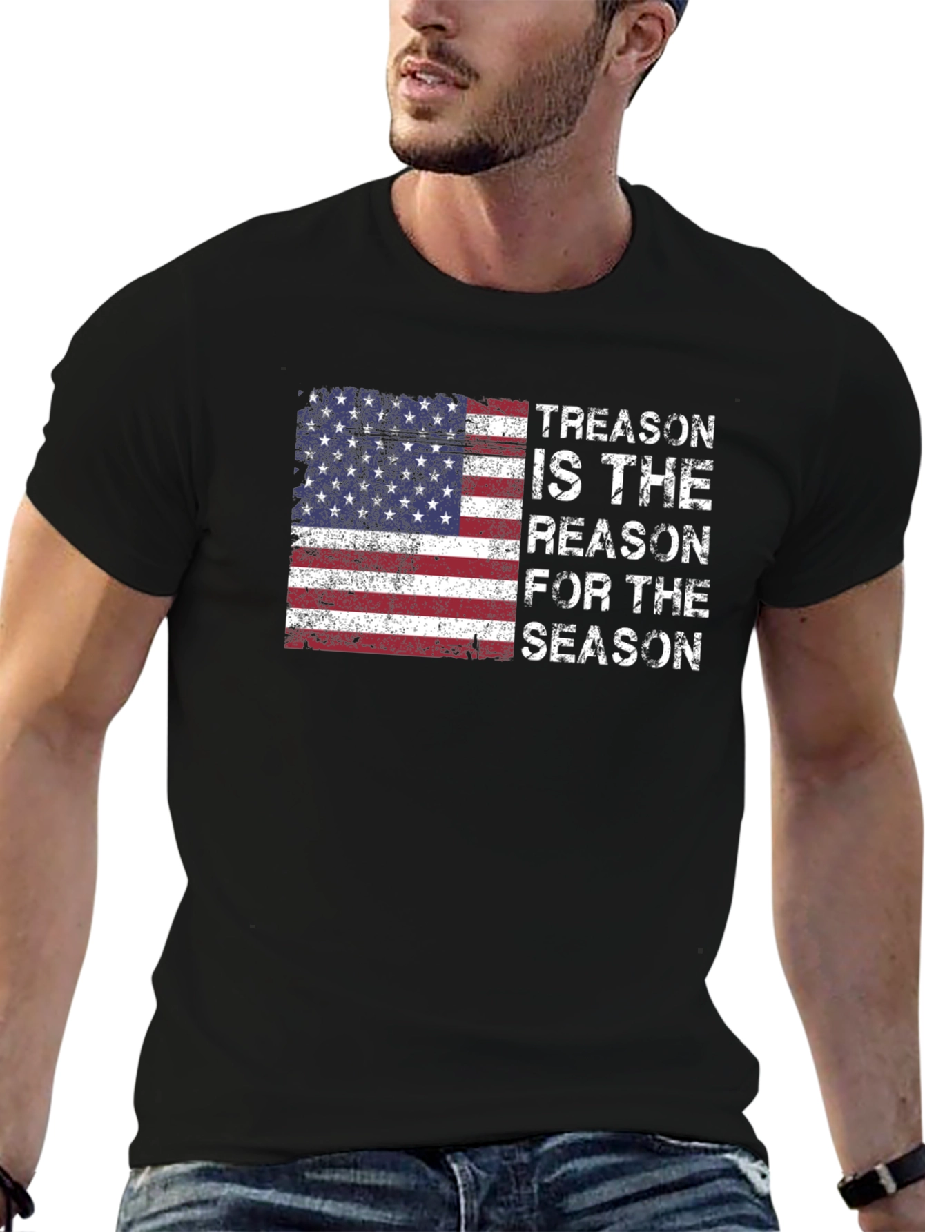 Treason Season USA Flag Graphic T-Shirt