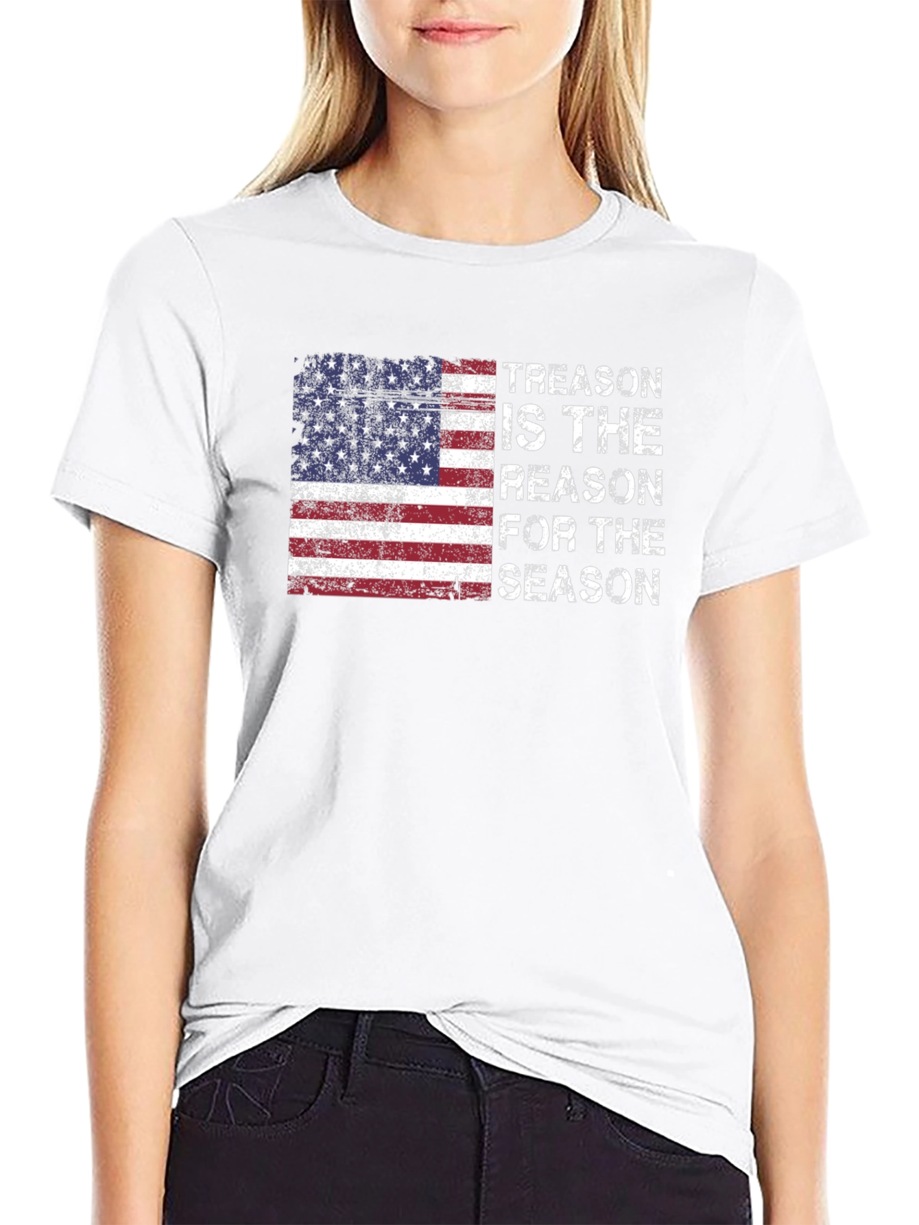 Treason Season USA Flag Graphic T-Shirt
