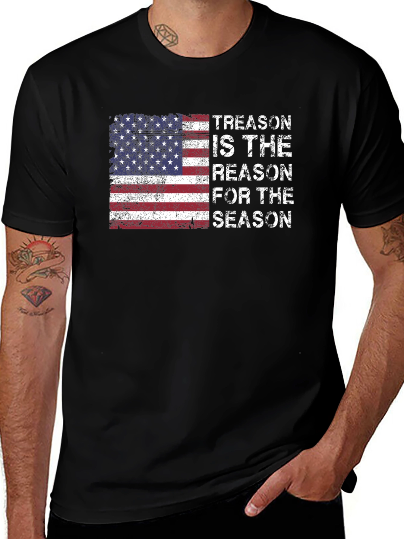 Treason Season USA Flag Graphic T-Shirt