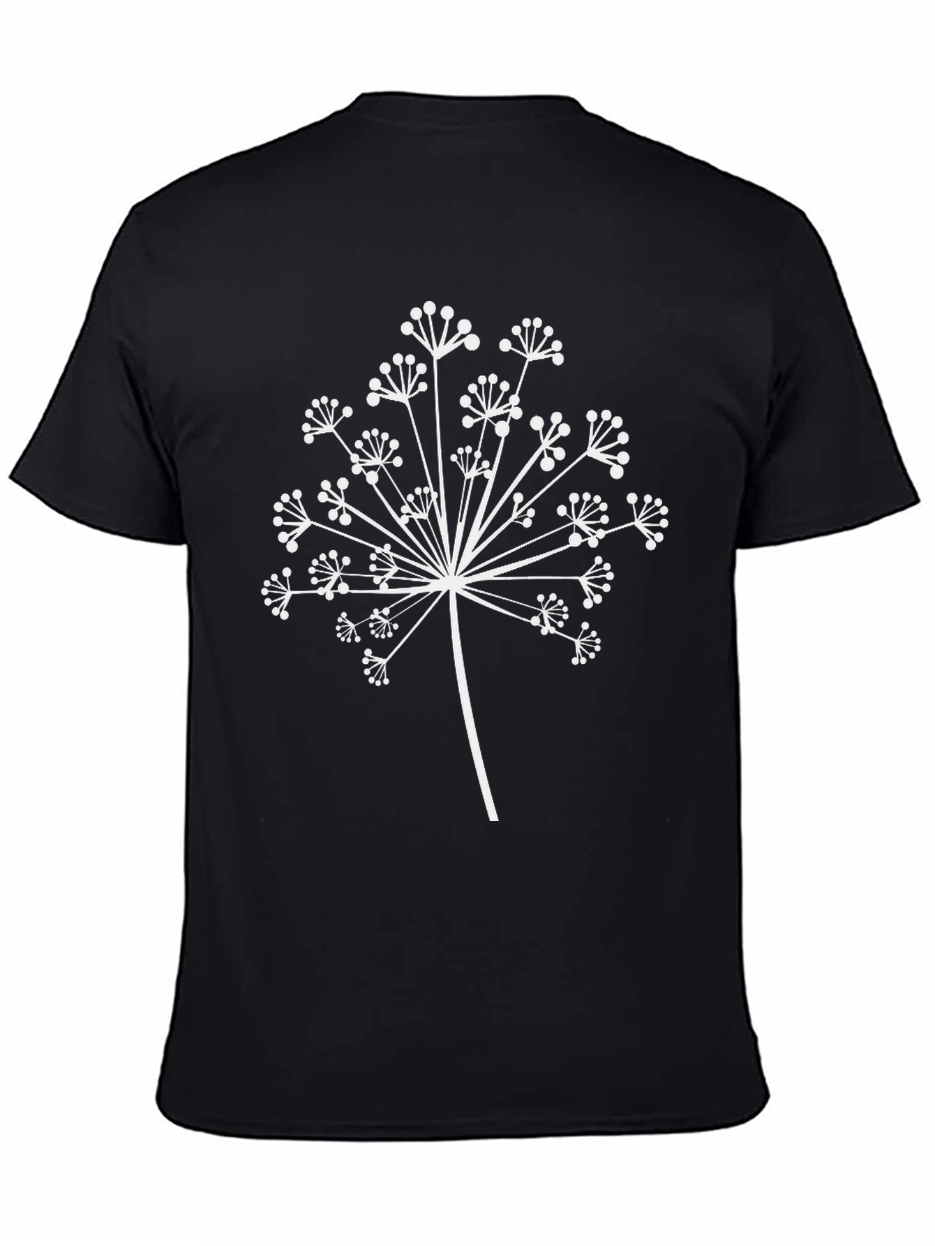 Botanical Print Tee - Black Cotton Comfort