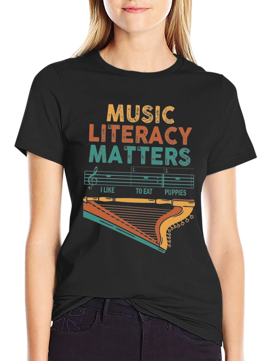 Music Literacy Matters T-Shirt: Vintage Style