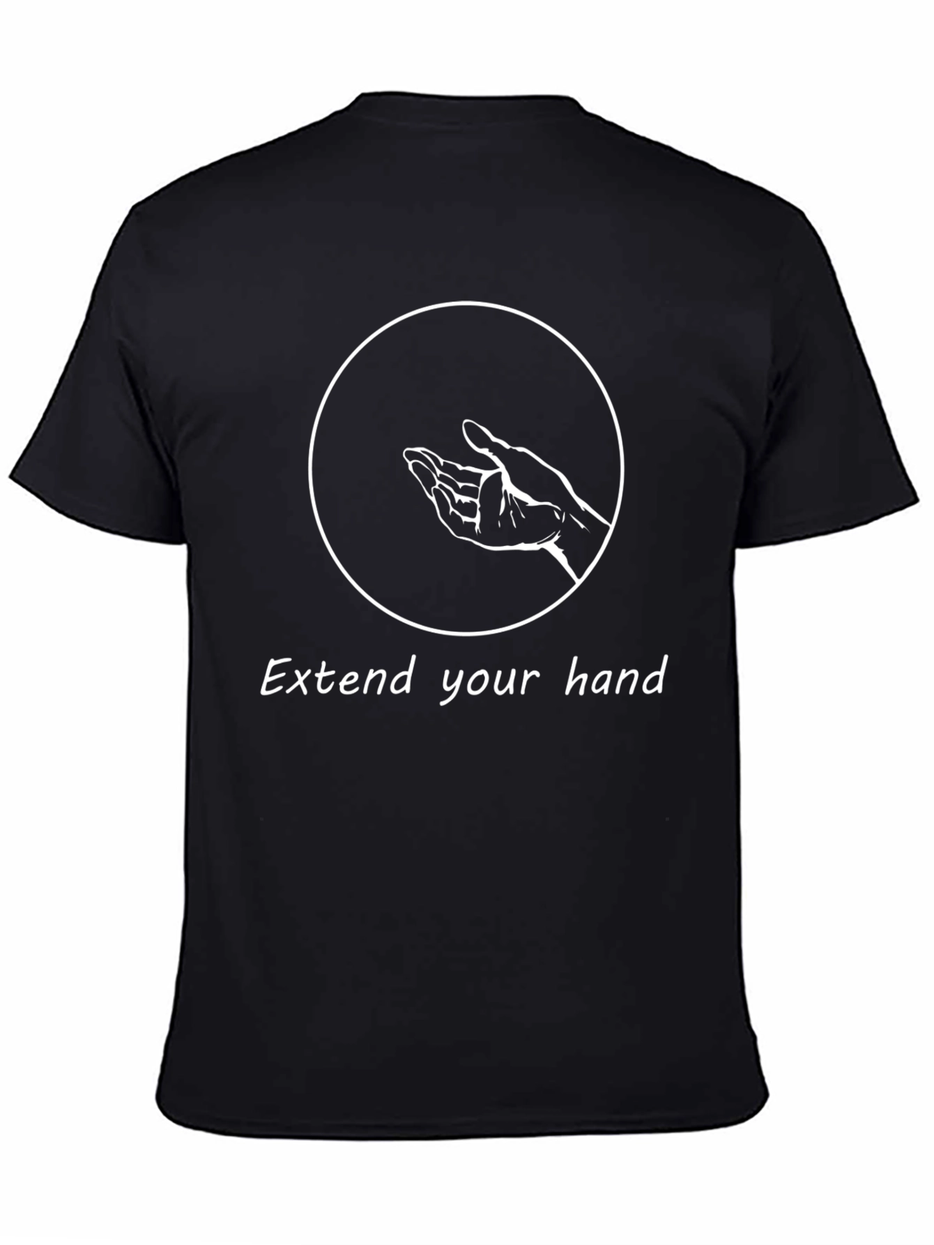 Extend Your Hand Black Graphic Tee