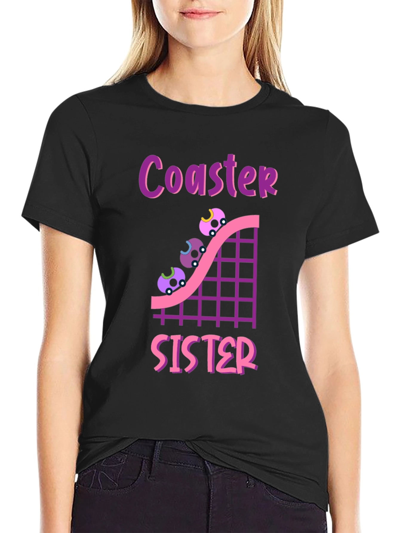 Coaster Sister T-Shirt - Roller Coaster Lover Tee