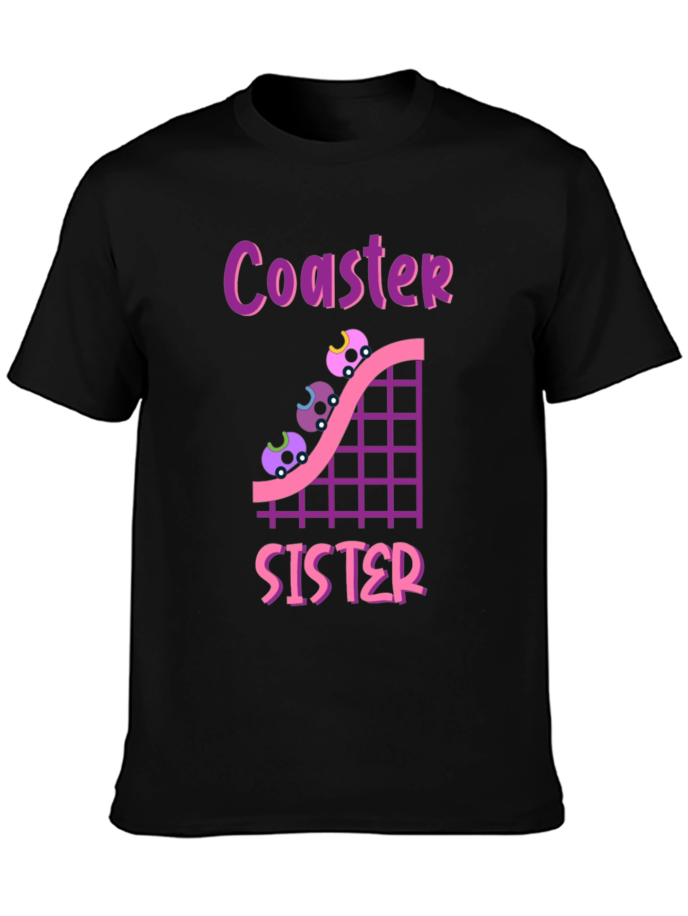 Coaster Sister T-Shirt - Roller Coaster Lover Tee