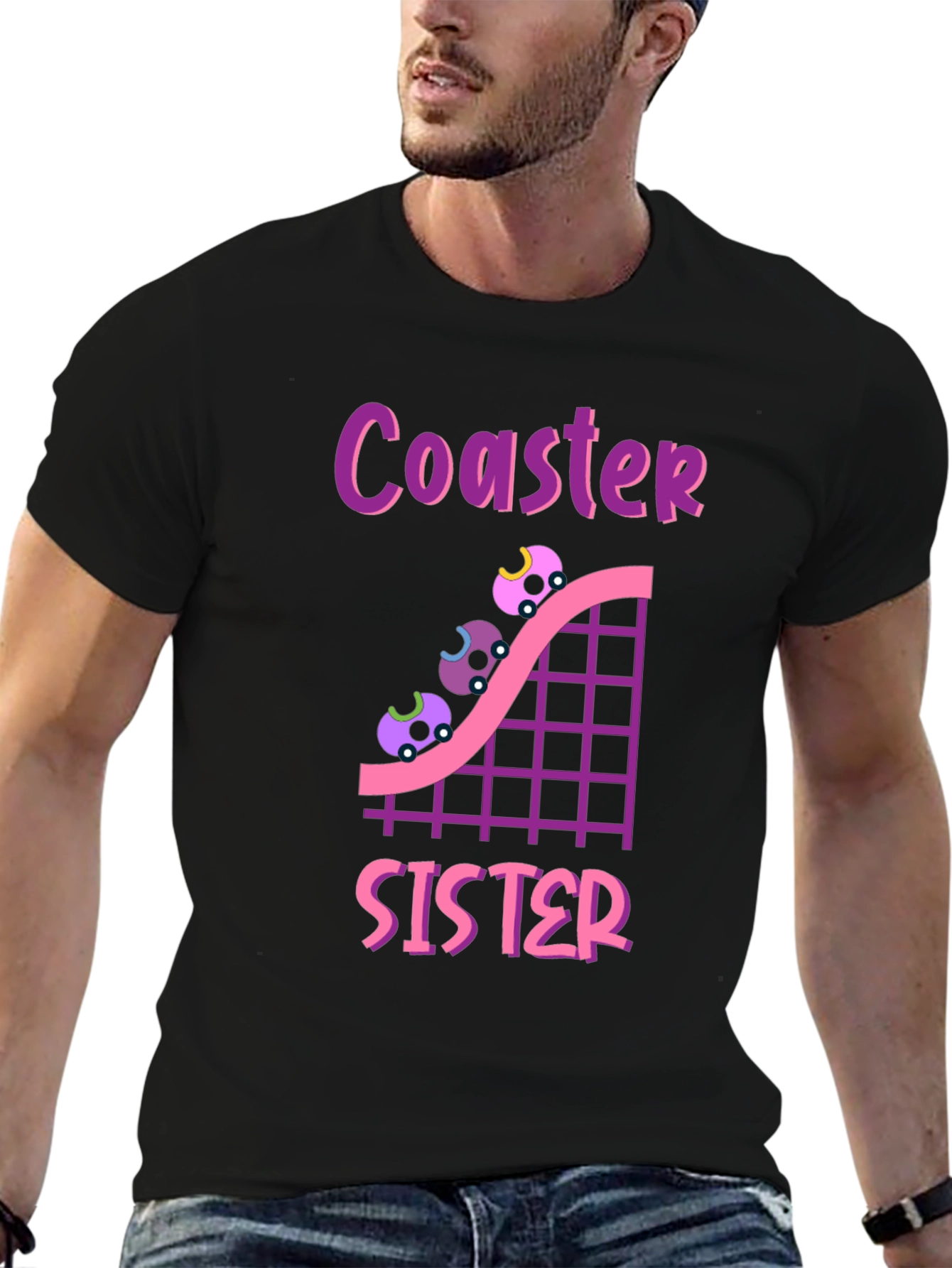 Coaster Sister T-Shirt - Roller Coaster Lover Tee