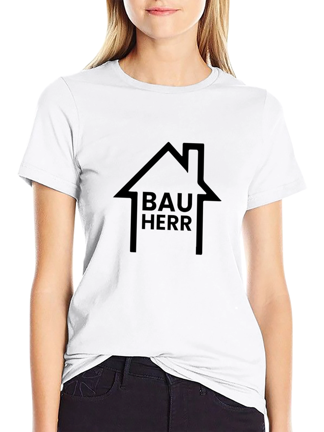 Bauherr House Graphic T-Shirt - Black Cotton Tee