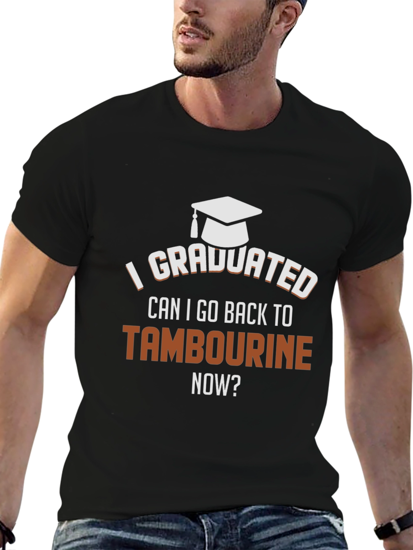 Funny Graduation T-Shirt - I Graduated Tambourine