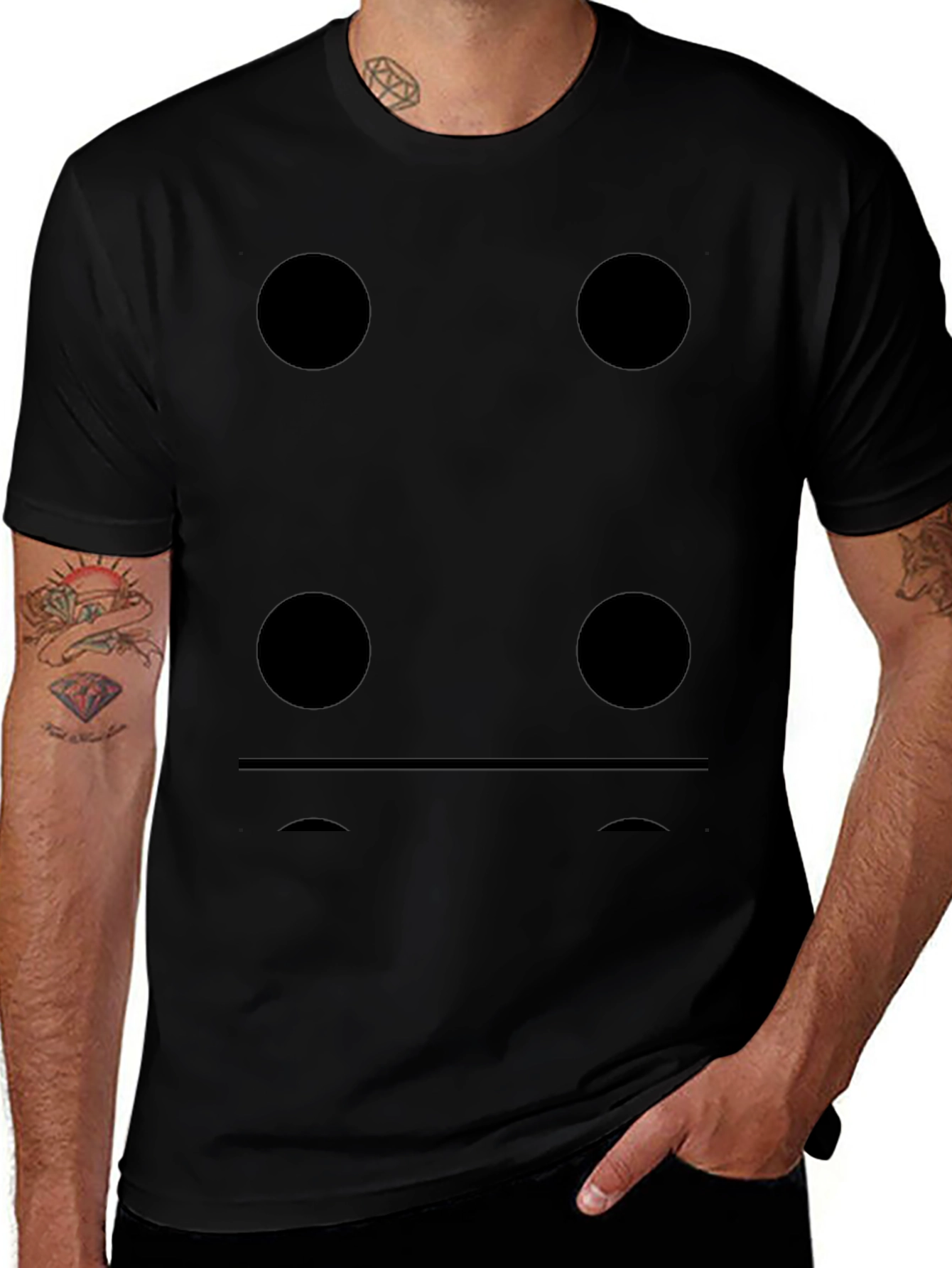 Black Domino T-Shirt: Fun & Unique Graphic Tee