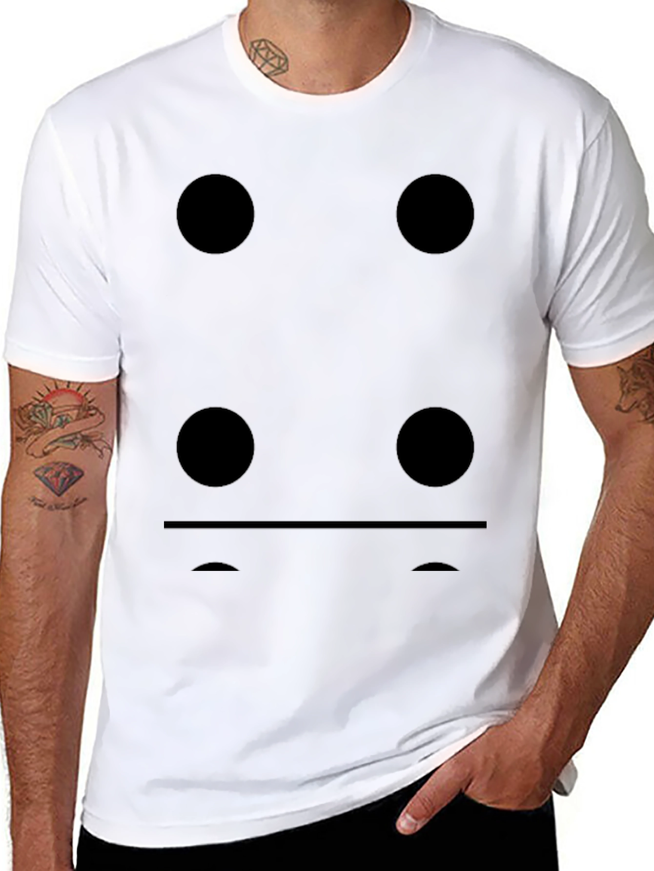 Black Domino T-Shirt: Fun & Unique Graphic Tee