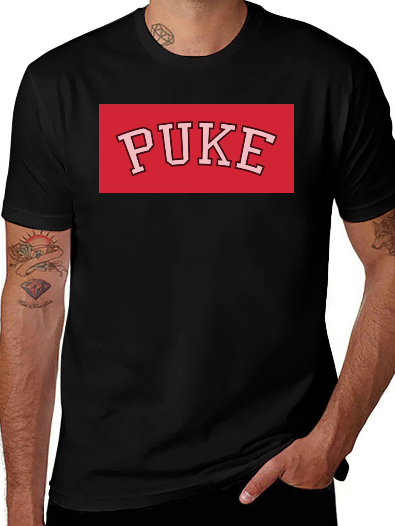 PUKE Graphic Tee - Bold Statement Shirt