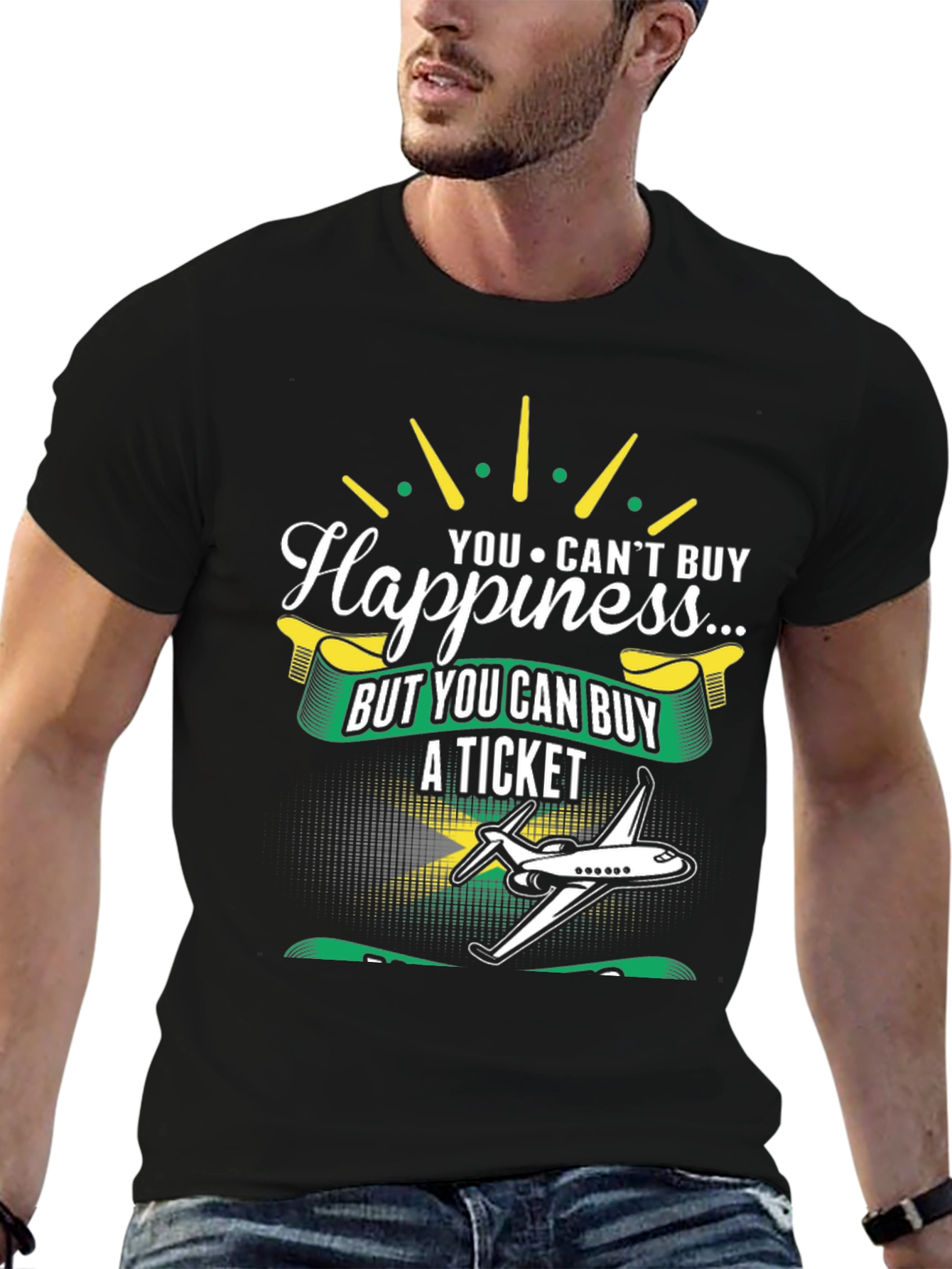 Happiness Ticket Graphic Tee - Jamaica Flag