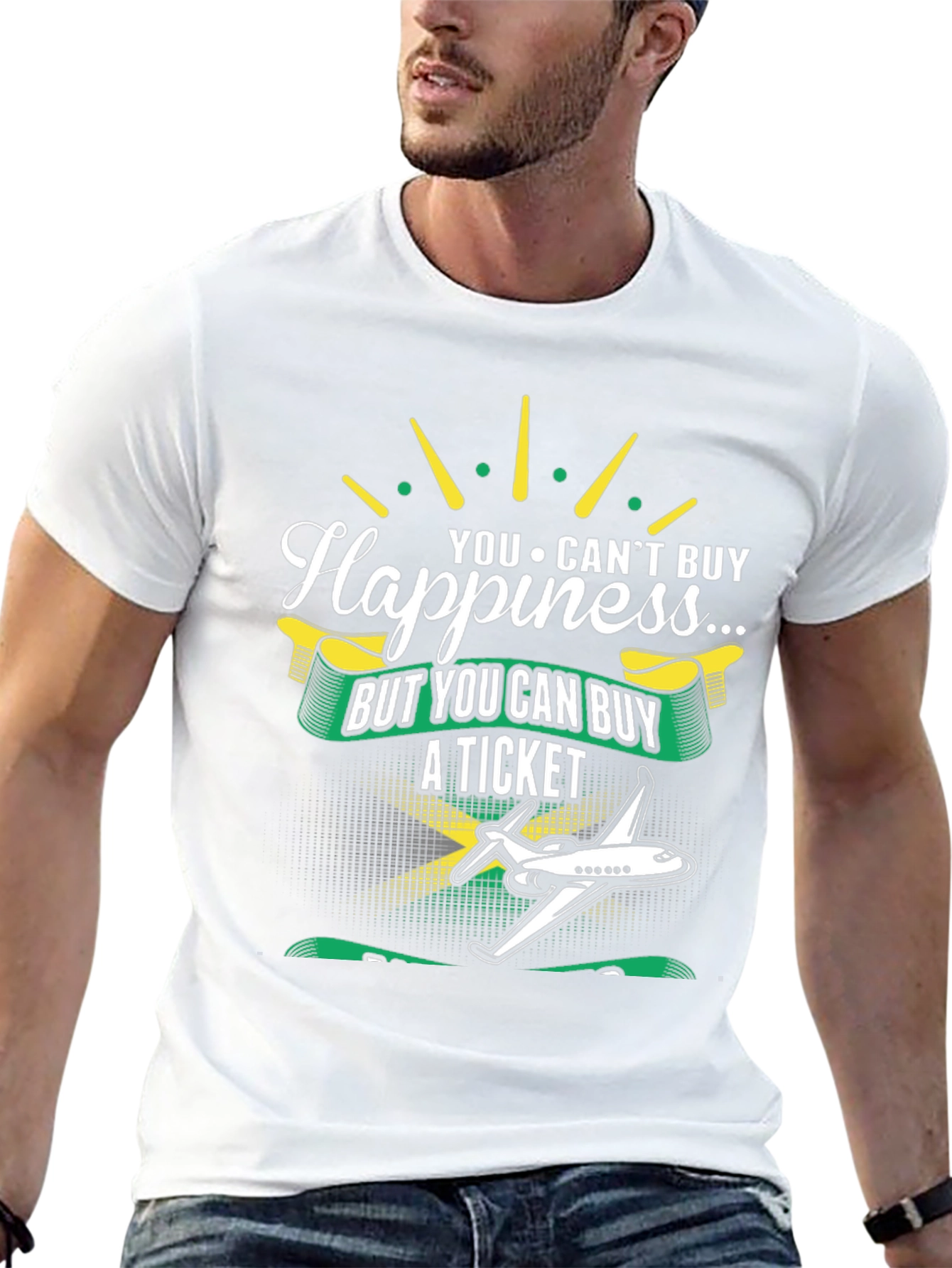Happiness Ticket Graphic Tee - Jamaica Flag