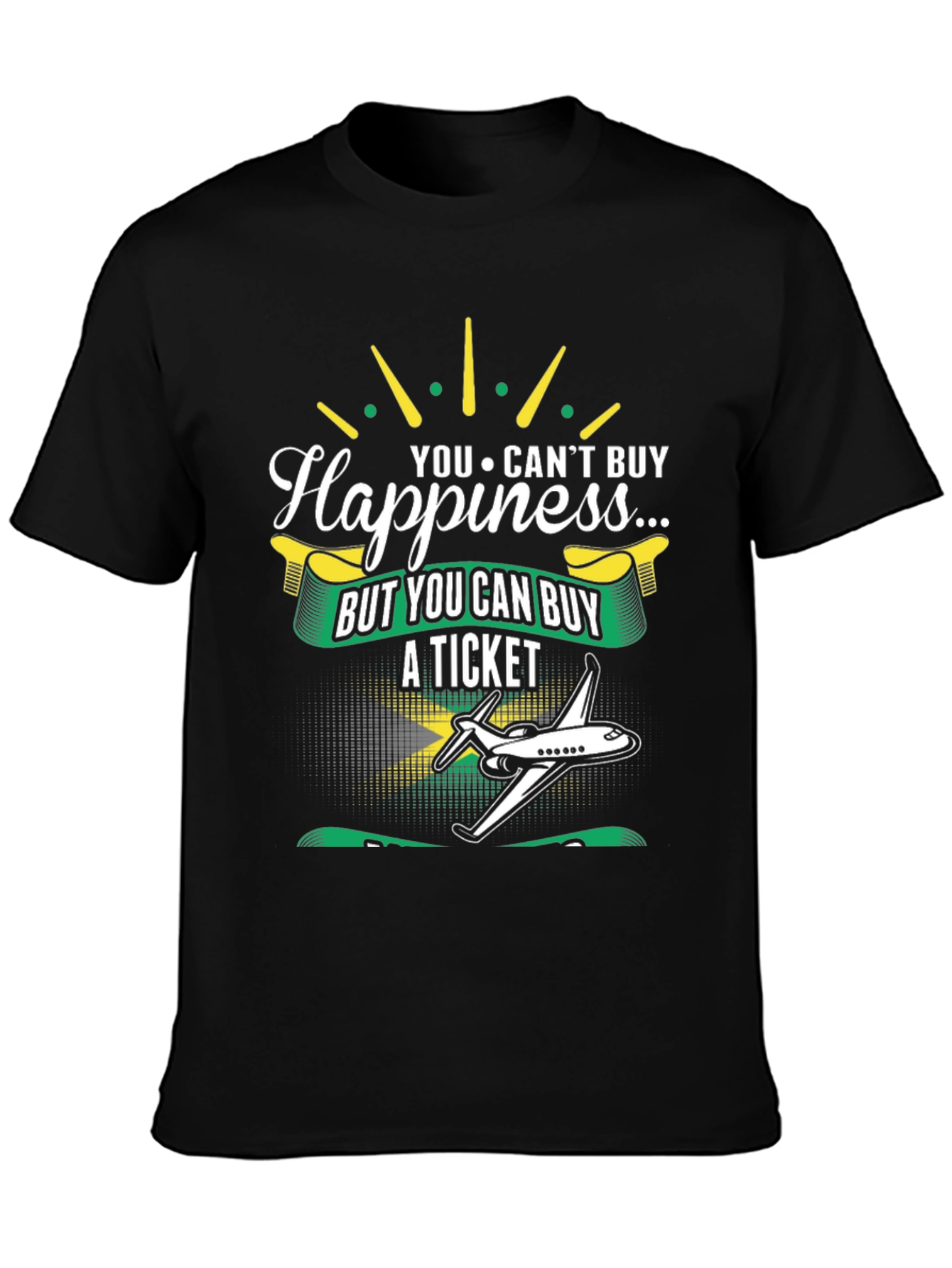 Happiness Ticket Graphic Tee - Jamaica Flag