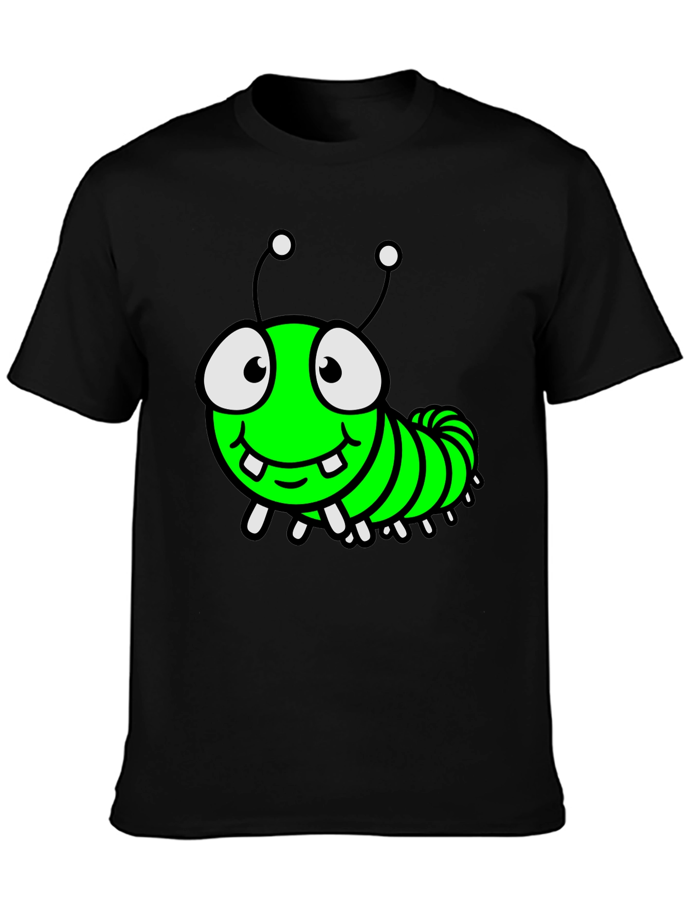 Cartoon Caterpillar Graphic T-Shirt