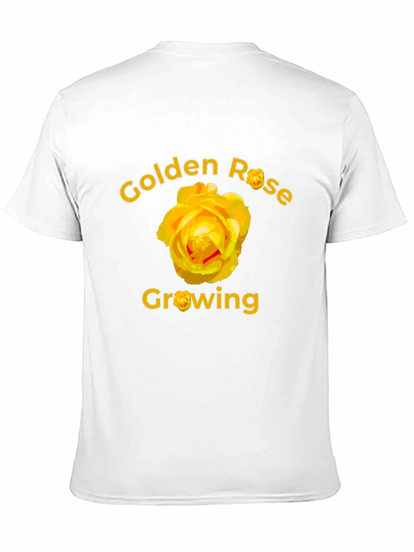 Golden Rose Growing Black T-Shirt