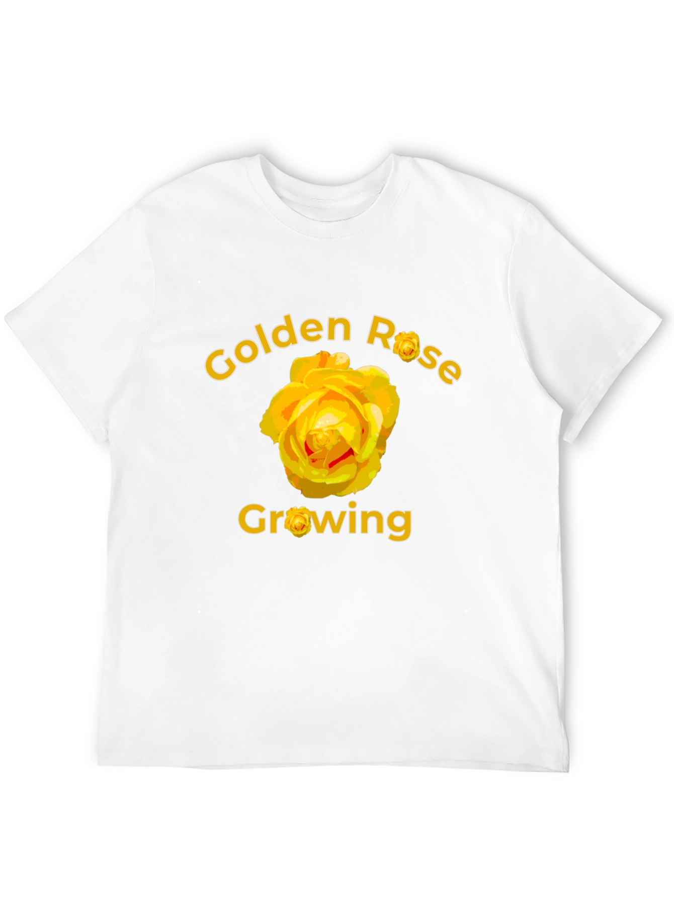 Golden Rose Growing Black T-Shirt