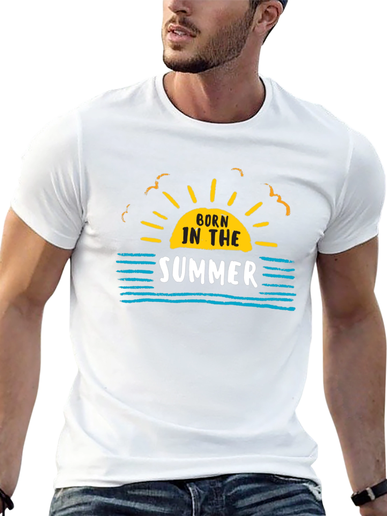 Born In The Summer Graphic T-Shirt