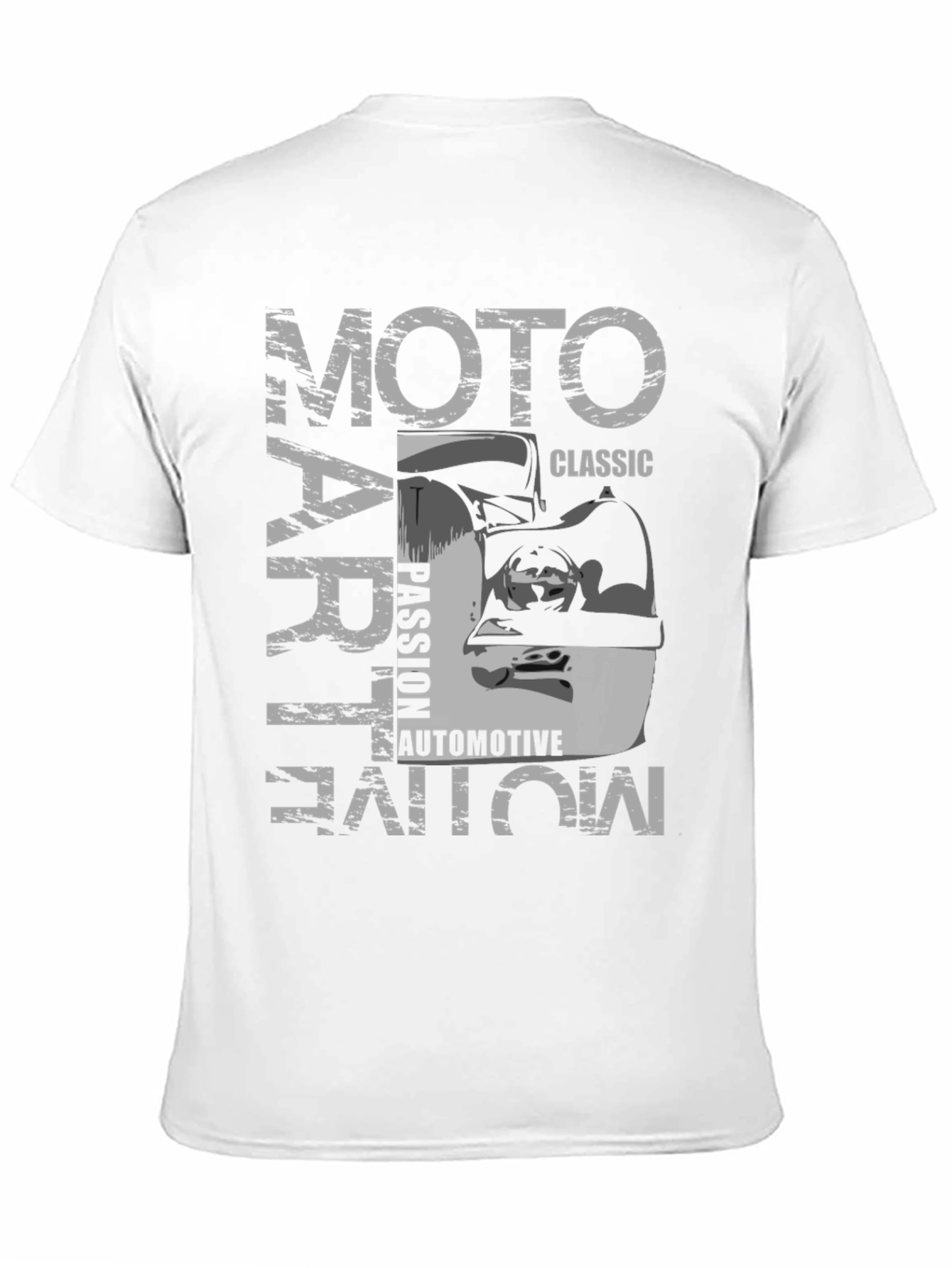 Moto Art Classic Automotive Black Graphic T-Shirt