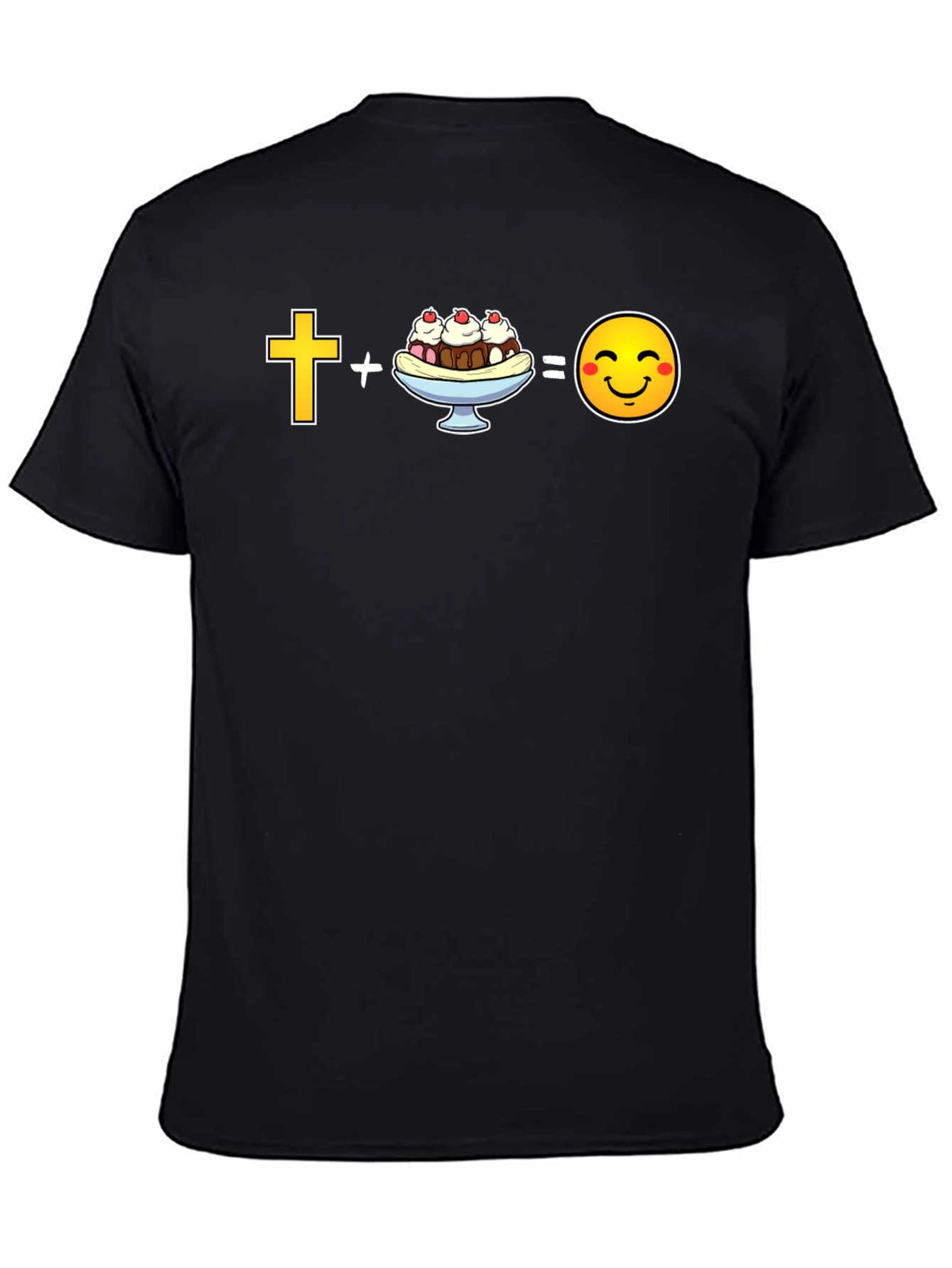 Faith Plus Dessert Equals Happiness Graphic Tee