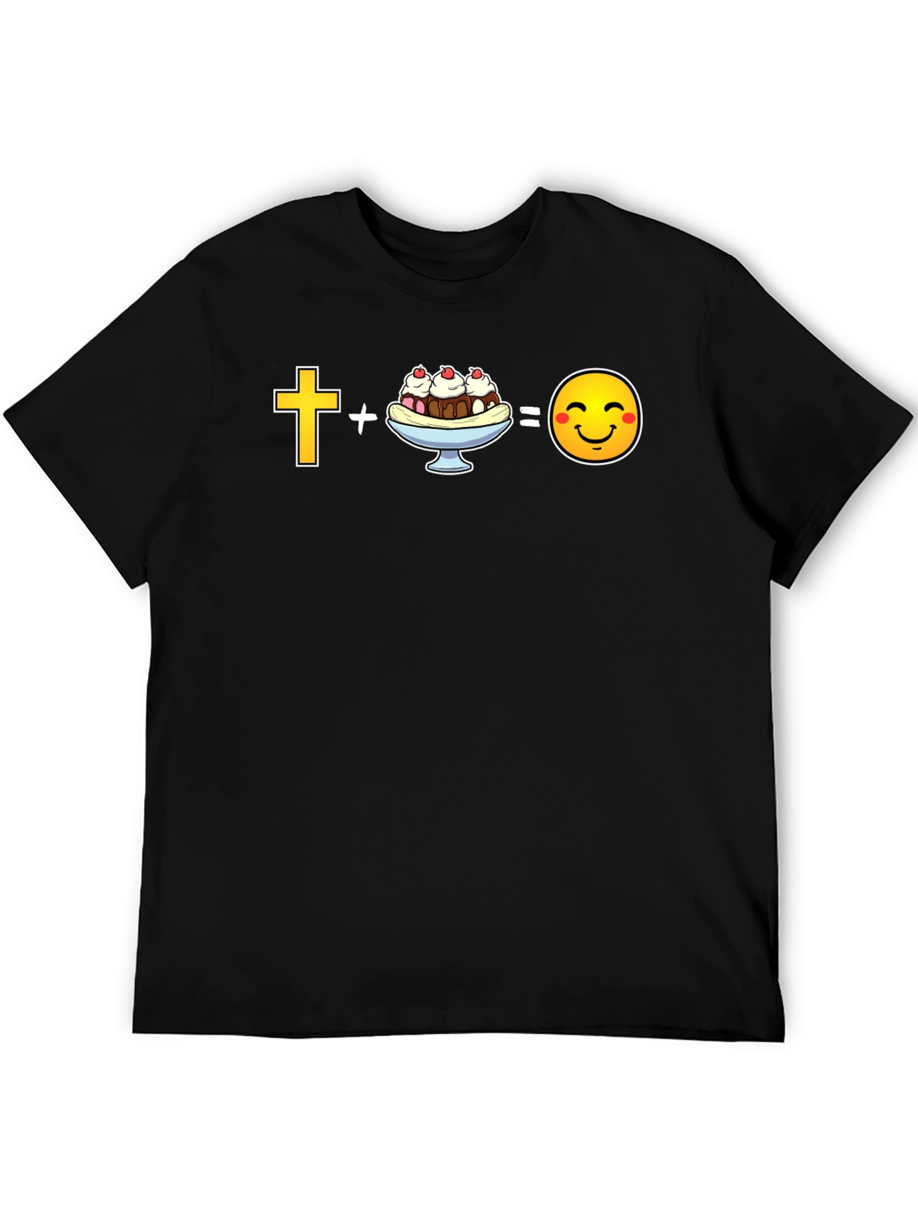 Faith Plus Dessert Equals Happiness Graphic Tee