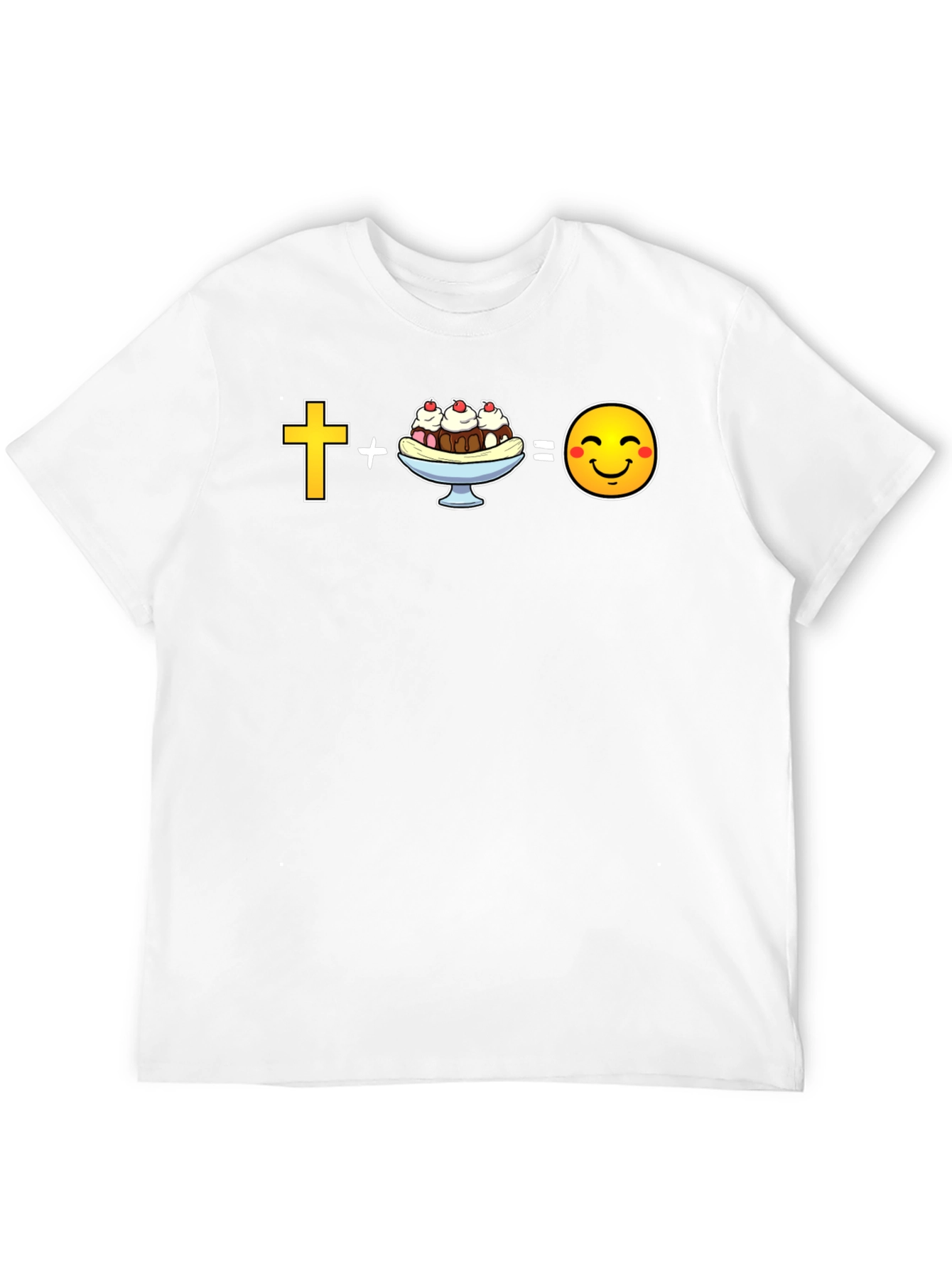 Faith Plus Dessert Equals Happiness Graphic Tee