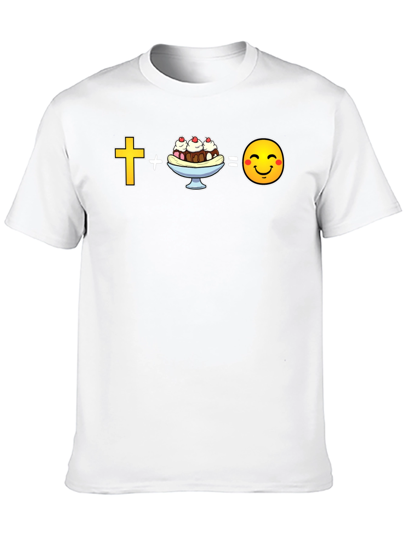 Faith Plus Dessert Equals Happiness Graphic Tee