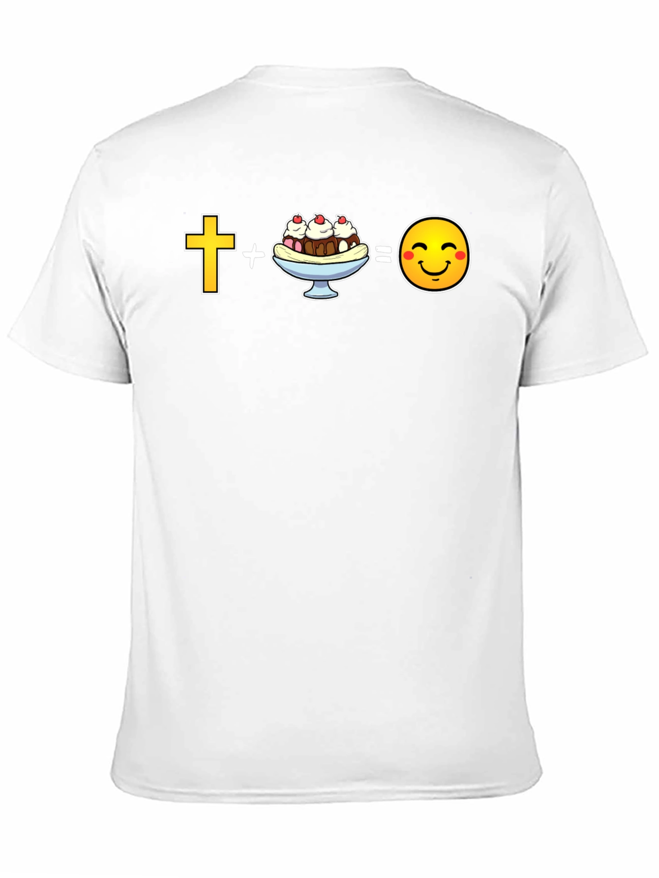 Faith Plus Dessert Equals Happiness Graphic Tee