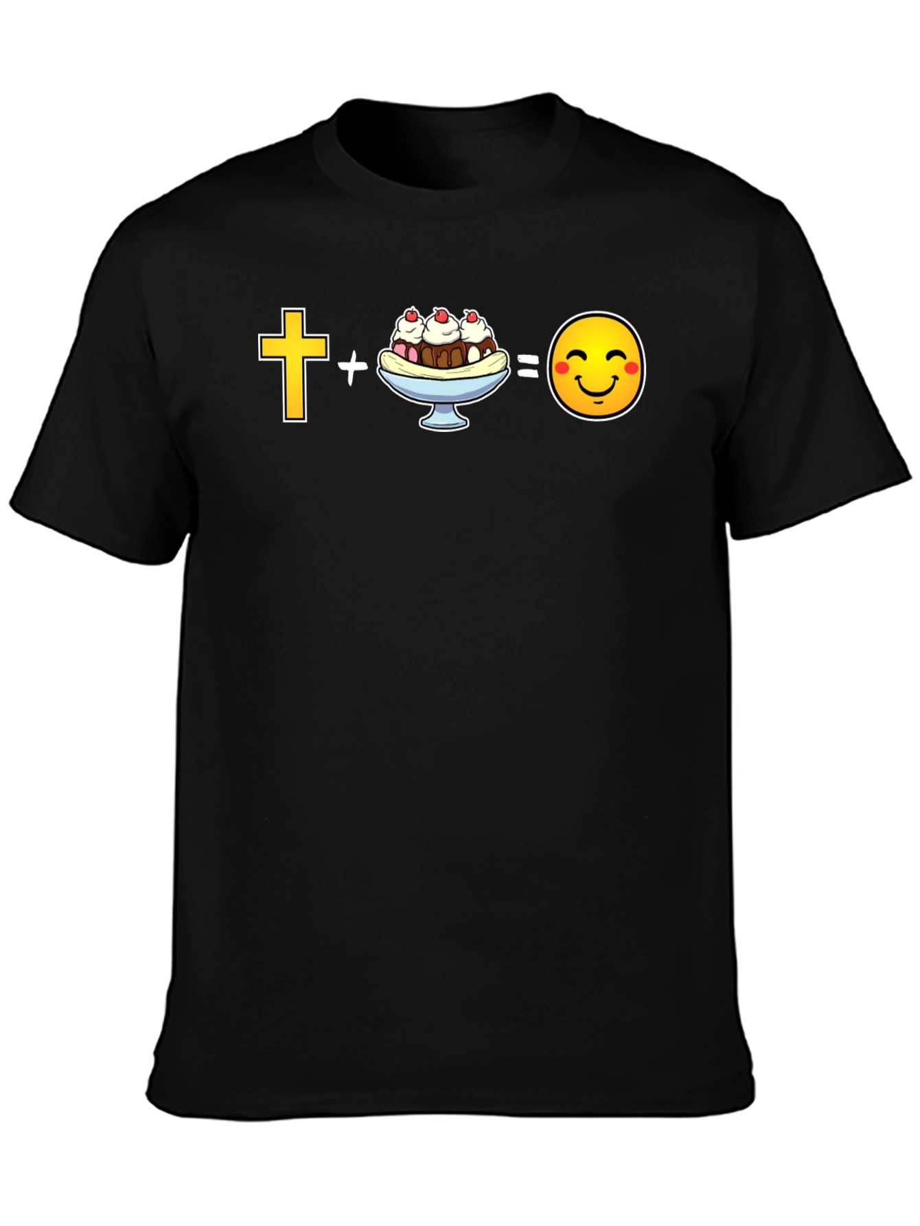 Faith Plus Dessert Equals Happiness Graphic Tee