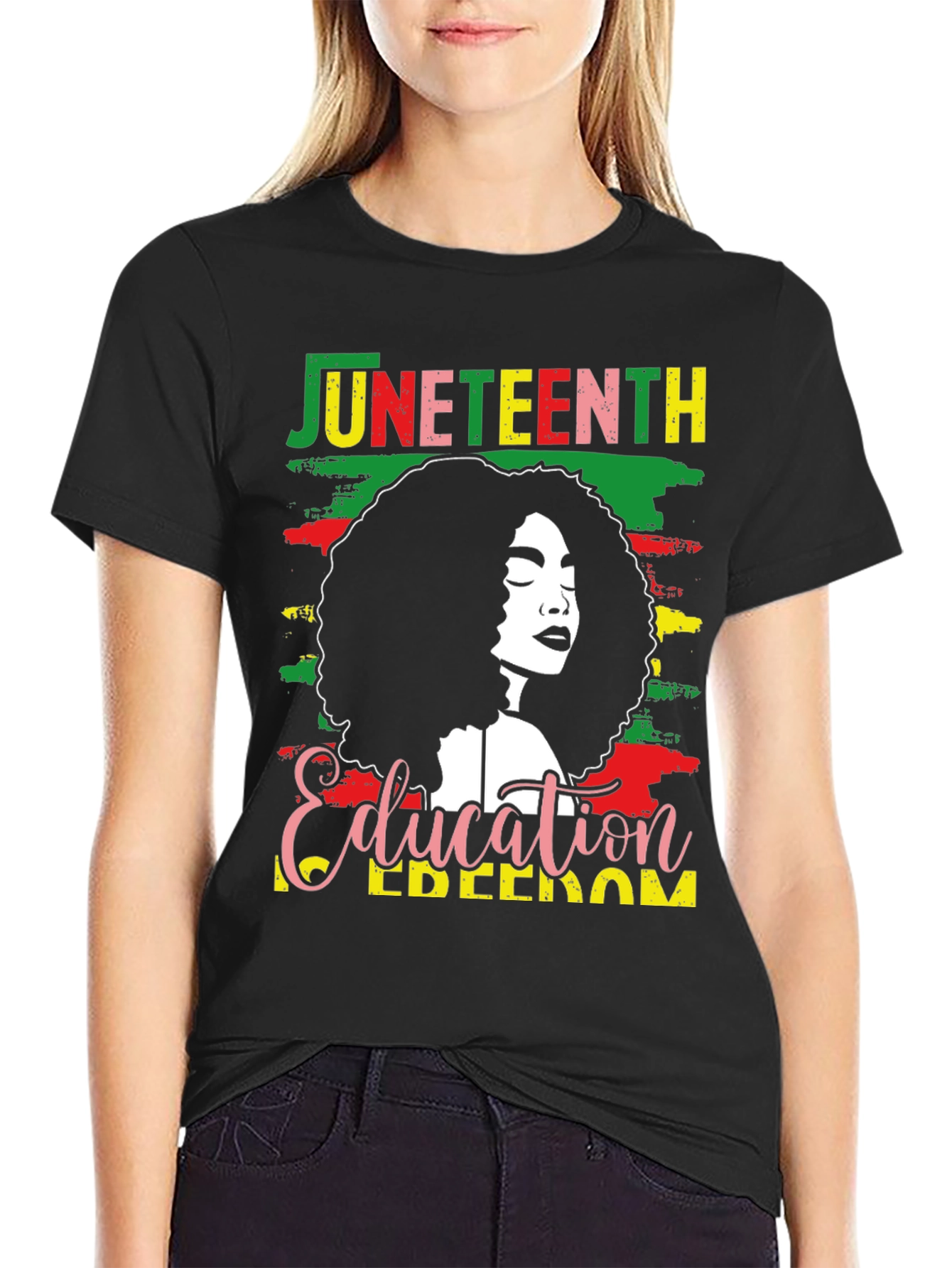 Juneteenth Education Freedom Graphic Tee