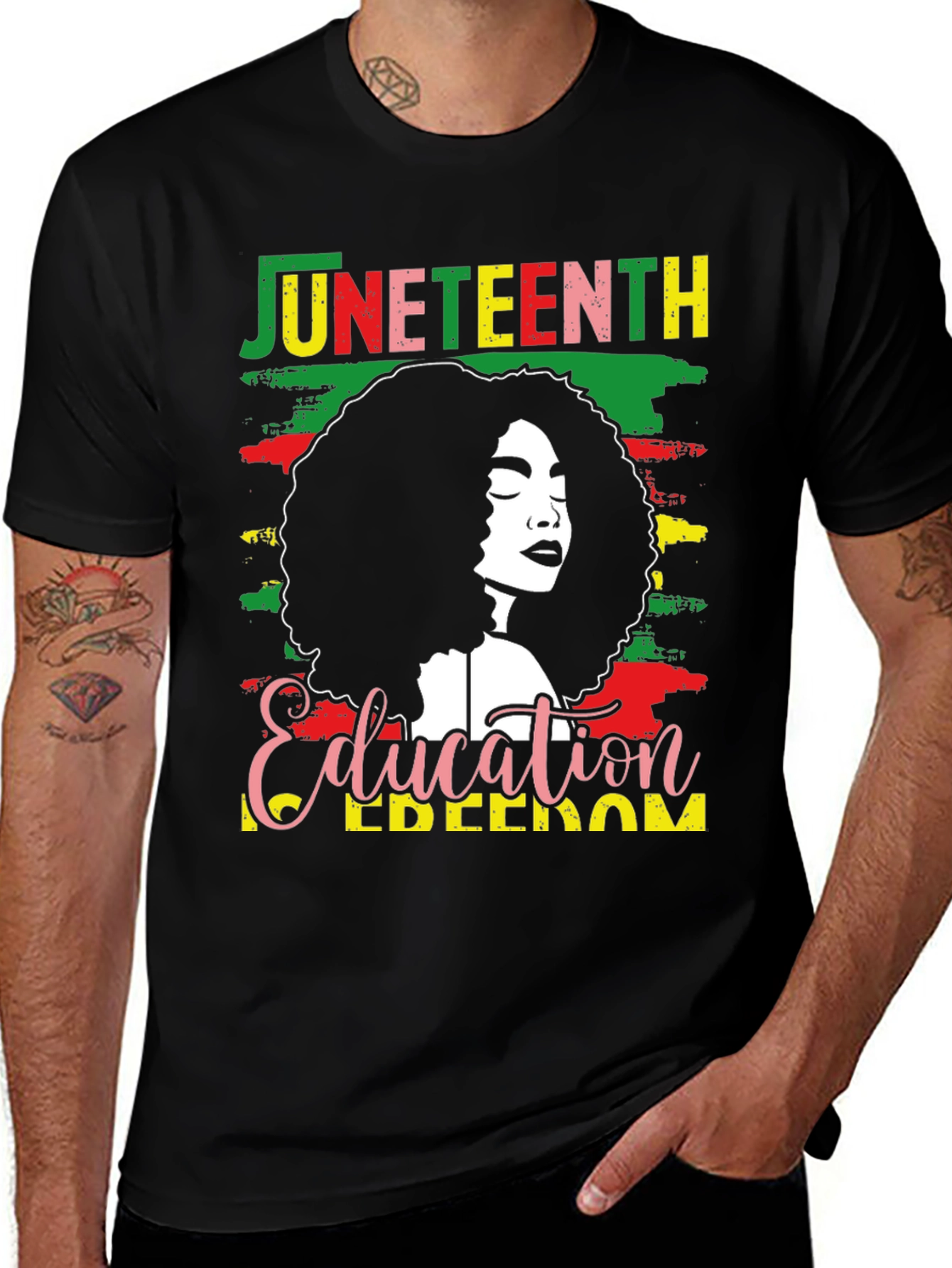 Juneteenth Education Freedom Graphic Tee