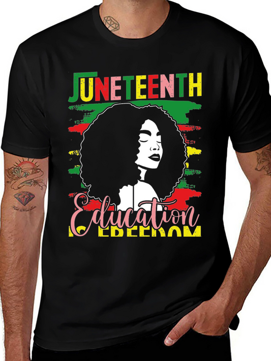 Juneteenth Education Freedom Graphic Tee