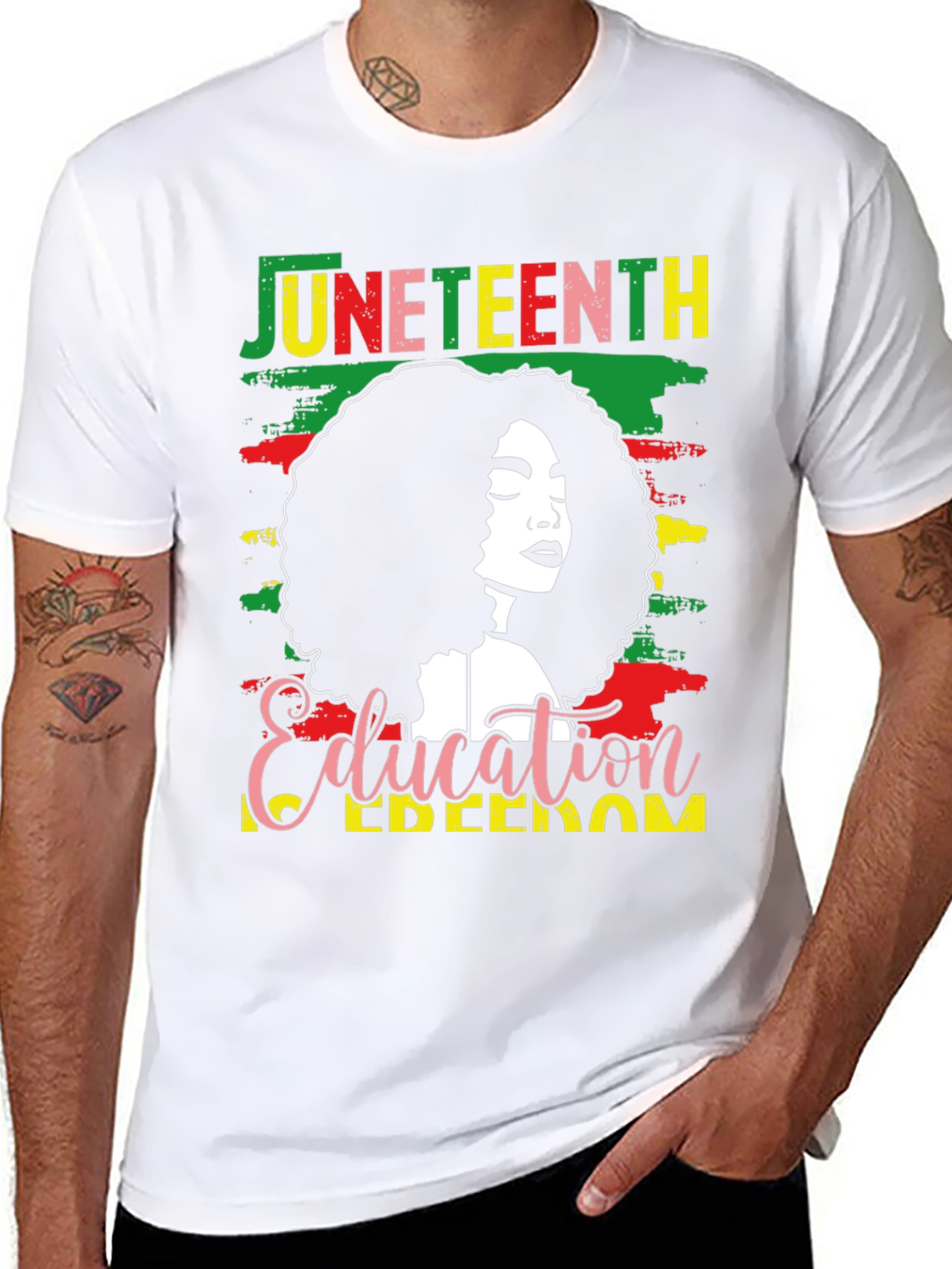 Juneteenth Education Freedom Graphic Tee